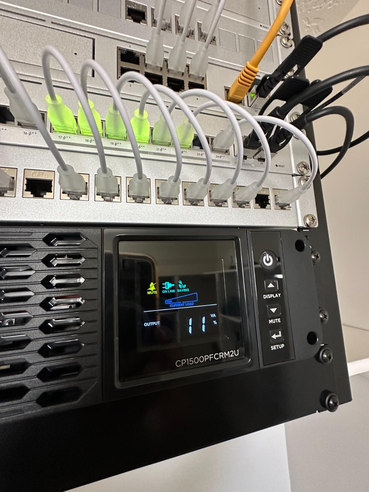 CyberPower CP1500PFCRM2U PFC Sinewave UPS Battery Backup | 1500VA/1000W, 8 Outlets, AVR, Short Depth 2U Rackmount, UL Certified customer photo 1