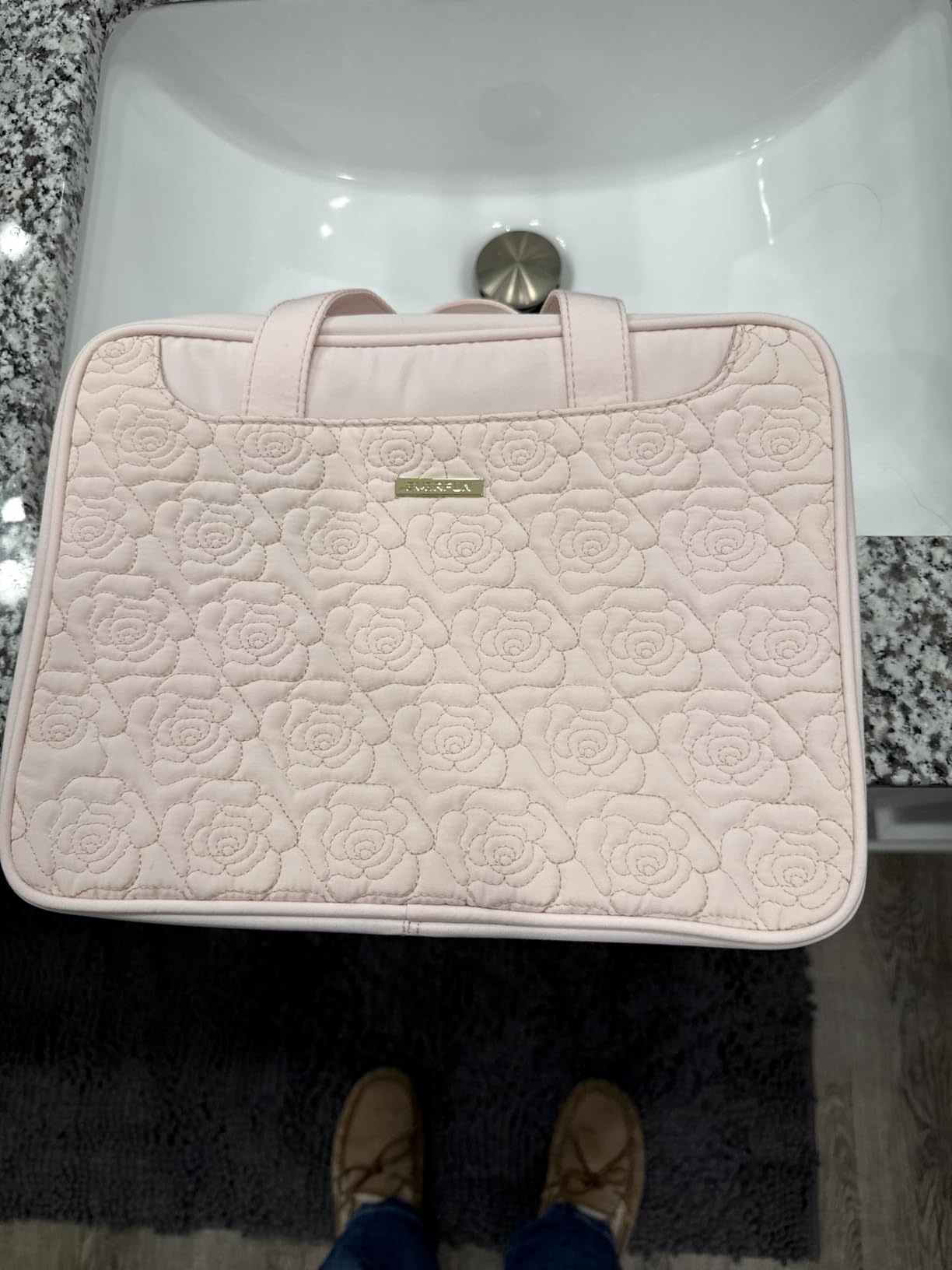 Everfun Hanging Travel Toiletry Bag Women, Leakproof Wet Dry Compartments customer photo 1