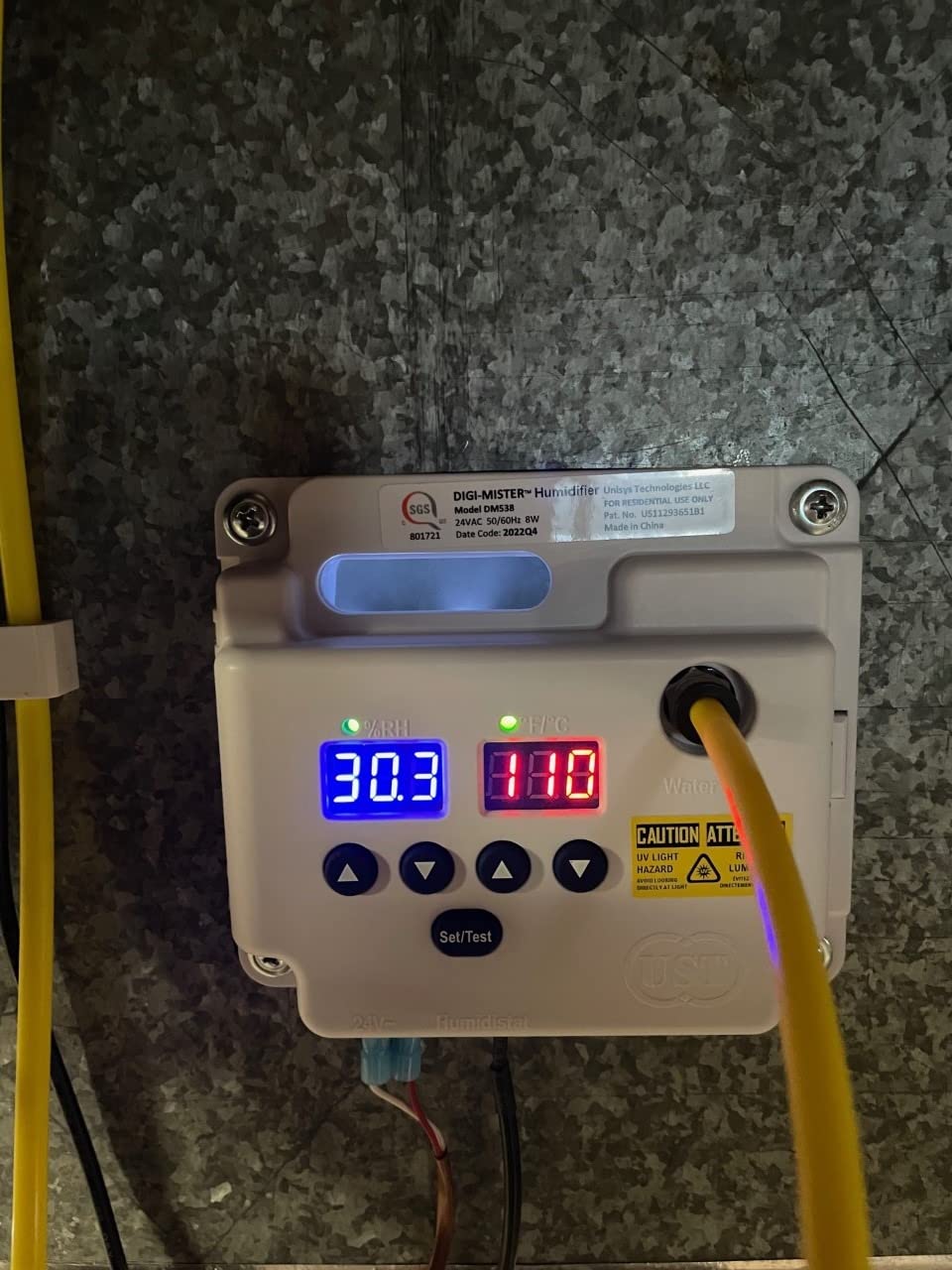 Evaporative Duct Mounted Whole House Furnace Humidifier with 8 UV-C LEDs, Atomizing Cool Mist Variable Capacities for Homes and Offices up to 3500 sq. ft. customer photo 2