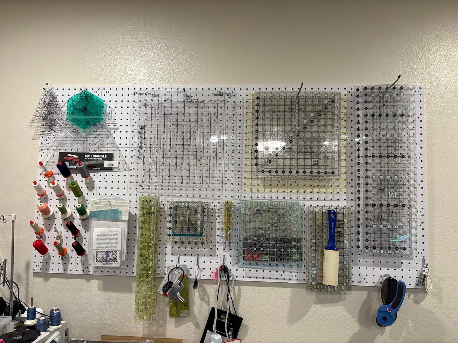 Pegboards, Pegboard Wall Organizer Panels, Peg Boards for Wall, Craft Room, Kitchen, Garage, Living Room, Bathroom, and Study Room, Easy to Install (4Pcs) customer photo 2