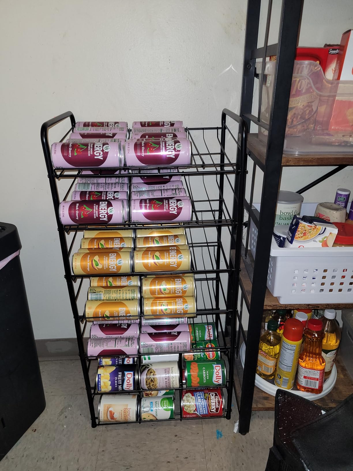 Vrisa Can Organizer for Pantry Soda Can Storage Dispenser Holder, Silver customer photo 1