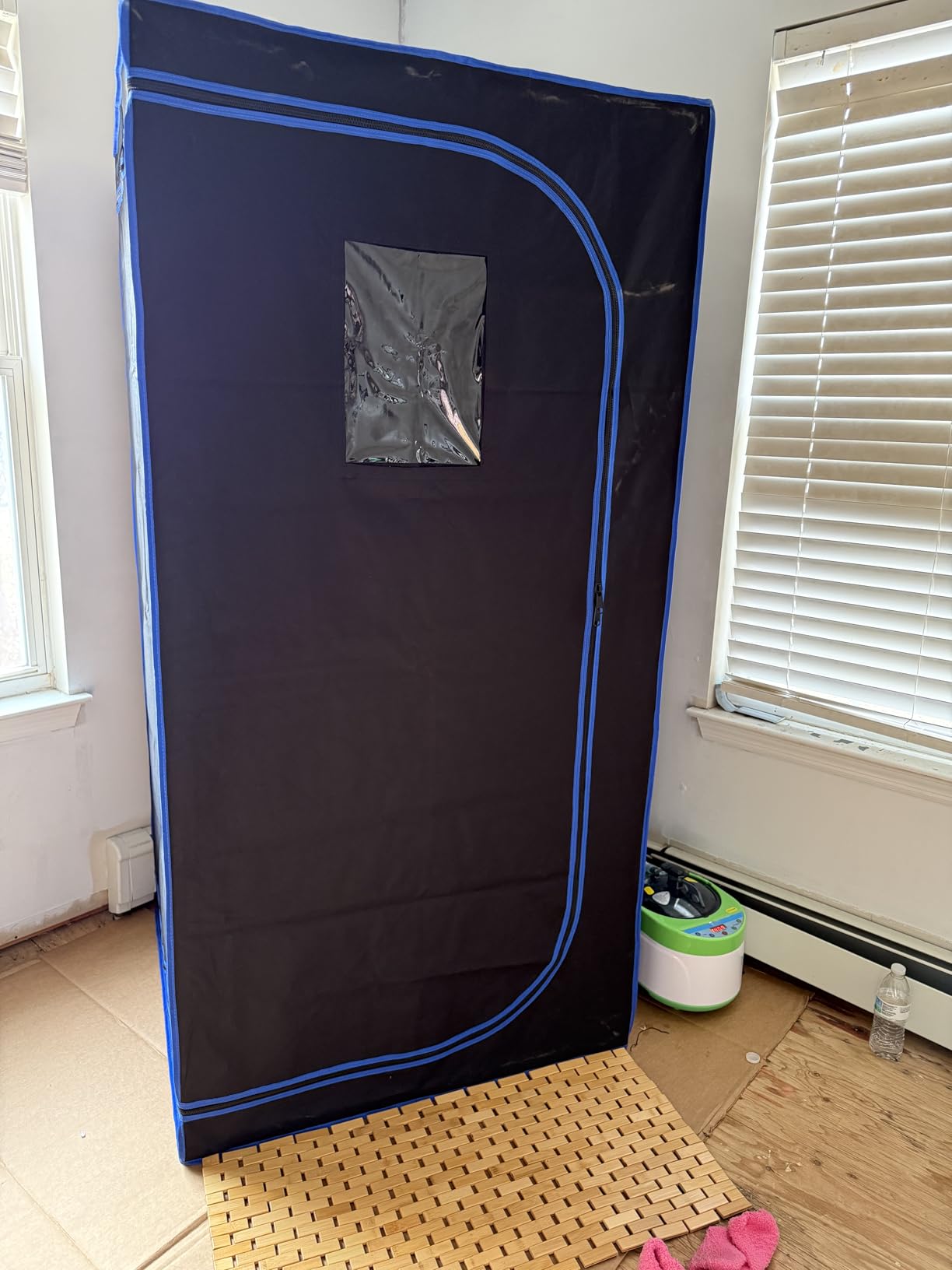 SereneLife Portable Sauna for Home, 2 Person Steam Sauna Tent with 4L Steamer, 2 Folding Sauna Chairs, Remote Control in-Home Spa, 6' x 4' customer photo 2