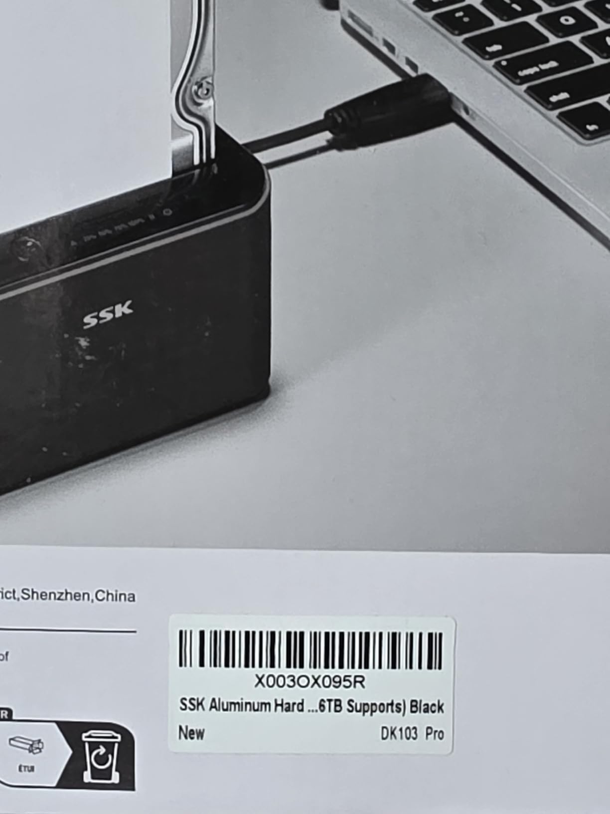 SSK External Hard Drive Docking Station Cloner USB 3.0 to SATA Dual Bay customer photo 1