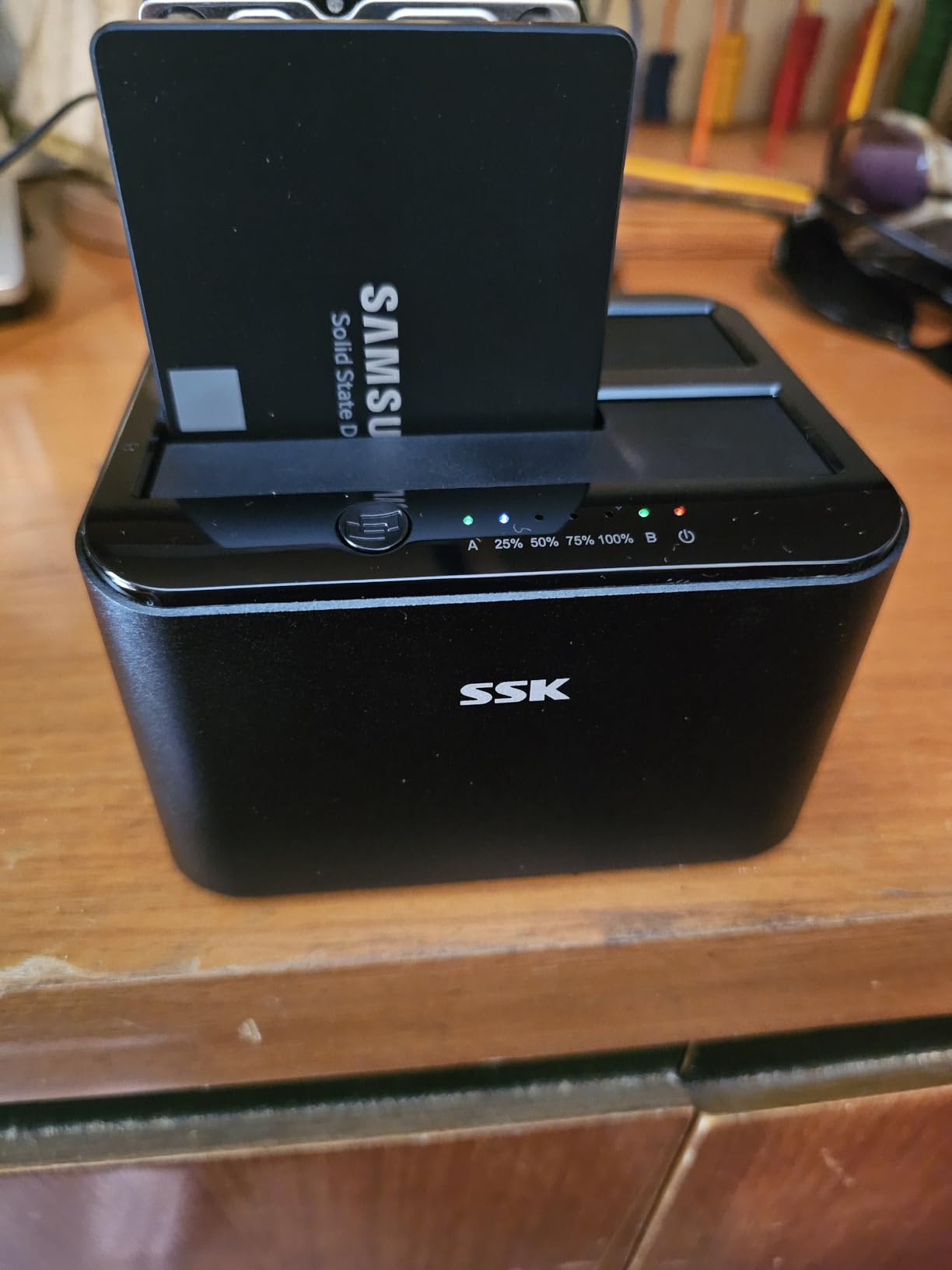 SSK External Hard Drive Docking Station Cloner USB 3.0 to SATA Dual Bay customer photo 2