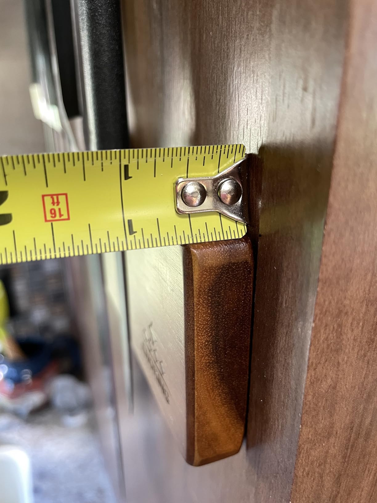 Magnetic Knife Holder for Wall, 16 Inch Acacia Wood Knife Strip, 4 Hooks customer photo 1