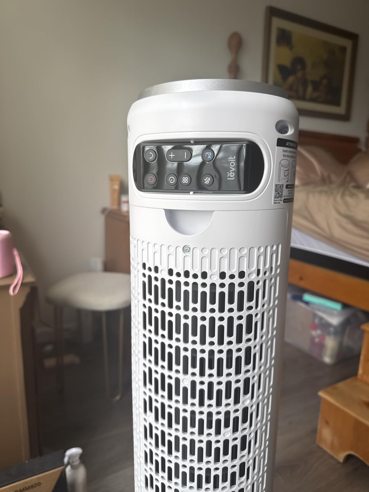 Levoit Tower Fan for Bedroom, 28ft/s Fans that Blow Cold Air, 28dB Quiet customer photo 1