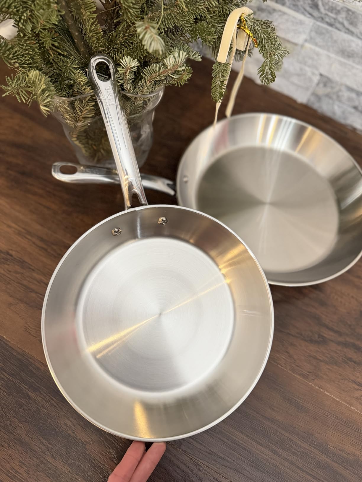 T-fal Stainless Steel Pots and Pans Set 11 Piece, Induction, Oven Broiler Safe 500F, Kitchen Cooking Set w/Fry Pans, Saucepans, Saute Pan, Steamer, Cookware, Dishwasher Safe, Silver customer photo 2