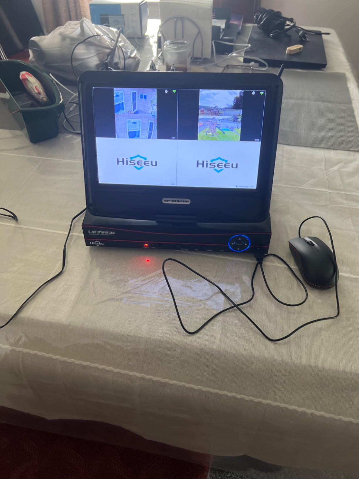 【No HDD】 10'' LCD Wireless WiFi NVR 10 Channels Network Video Recorder, Motion Detection Zones, 24/7 Record, Work with Hiseeu HiseeuCloud 1080P/3MP/5MP Wireless Camera customer photo 1