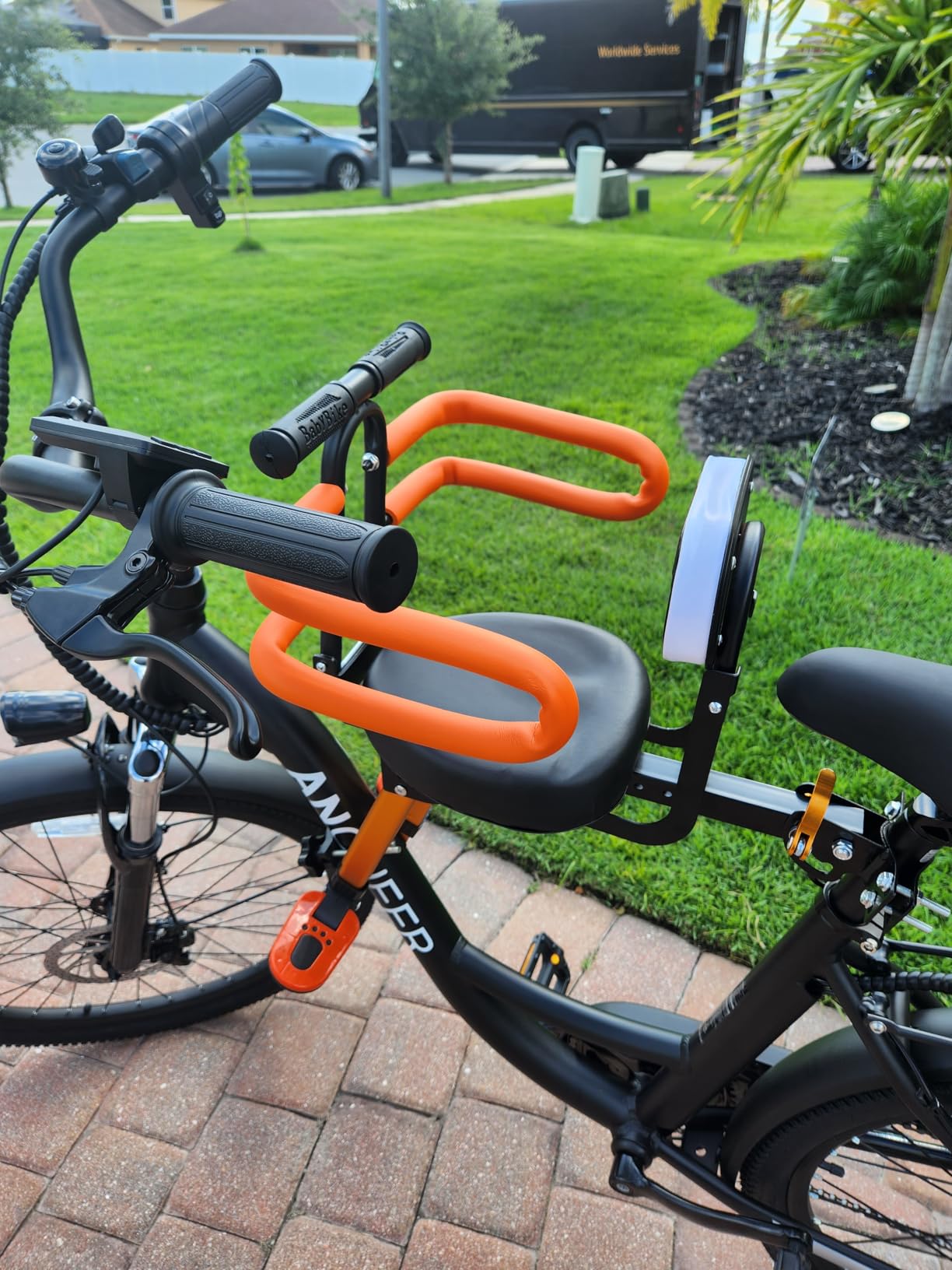 Child Bike Seat for Adult Bike,Retractable Baby Bike Seat Front Mounted for Children 2-6 Years Old customer photo 1
