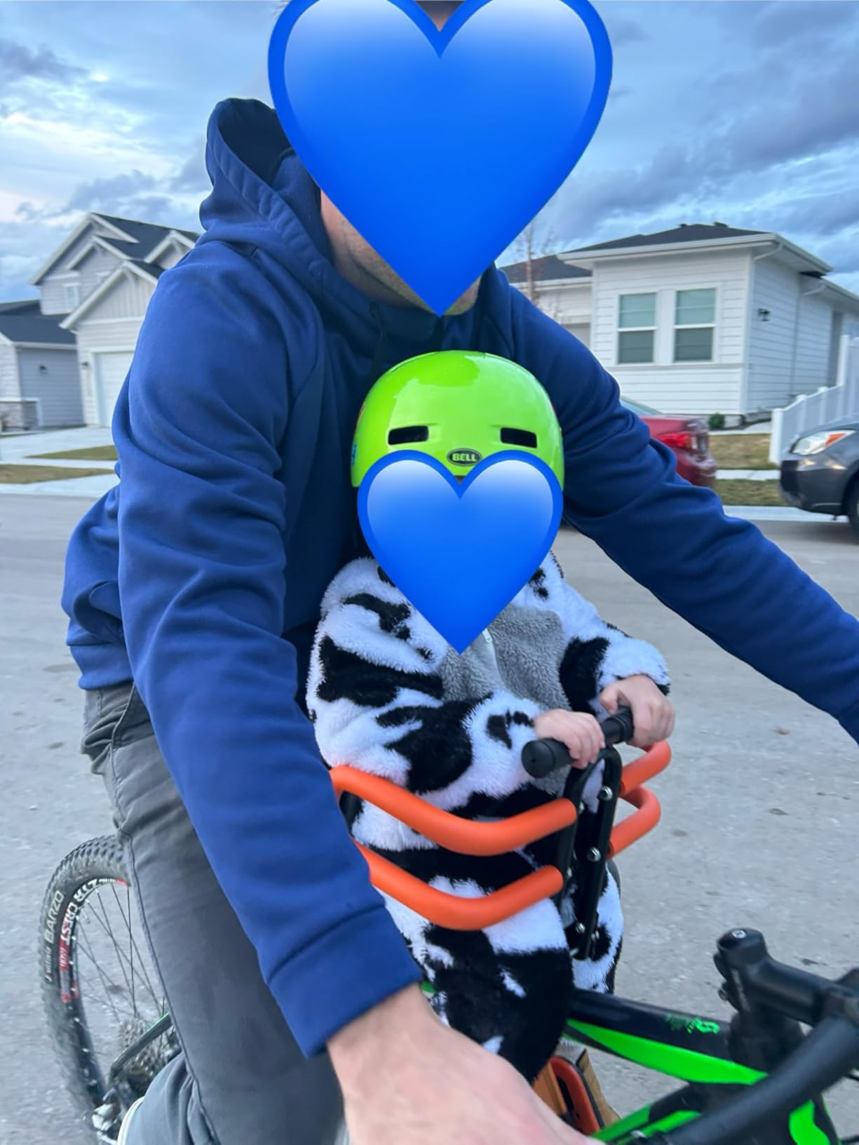 Child Bike Seat for Adult Bike,Retractable Baby Bike Seat Front Mounted for Children 2-6 Years Old customer photo 2