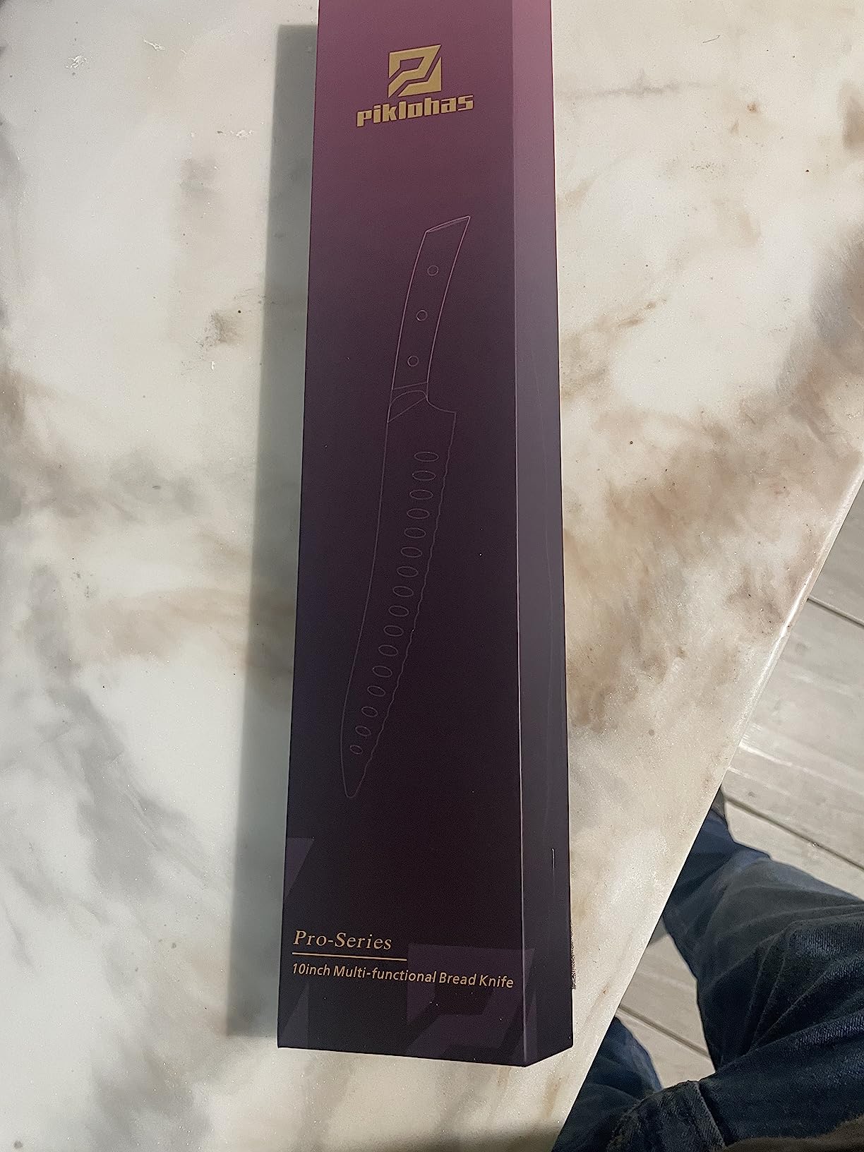 Piklohas Resharpenable Bread Knife for Homemade Bread, 10 Inch customer photo 2