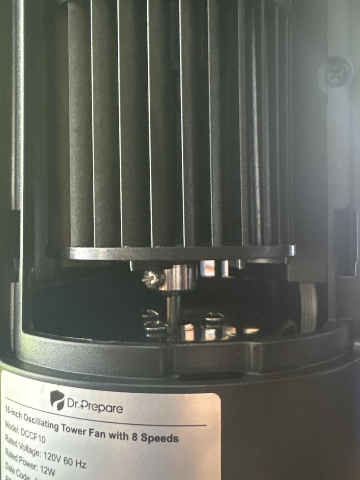 DR.PREPARE Tower Fan for Bedroom, 25 dB Quiet DC Bladeless Fan with Remote, 8 Speeds, 1-8H Timer, 80° Oscillating Fans for Indoors, 16 Inch Portable Desk Table Fans for Room, Home, Office customer photo 1