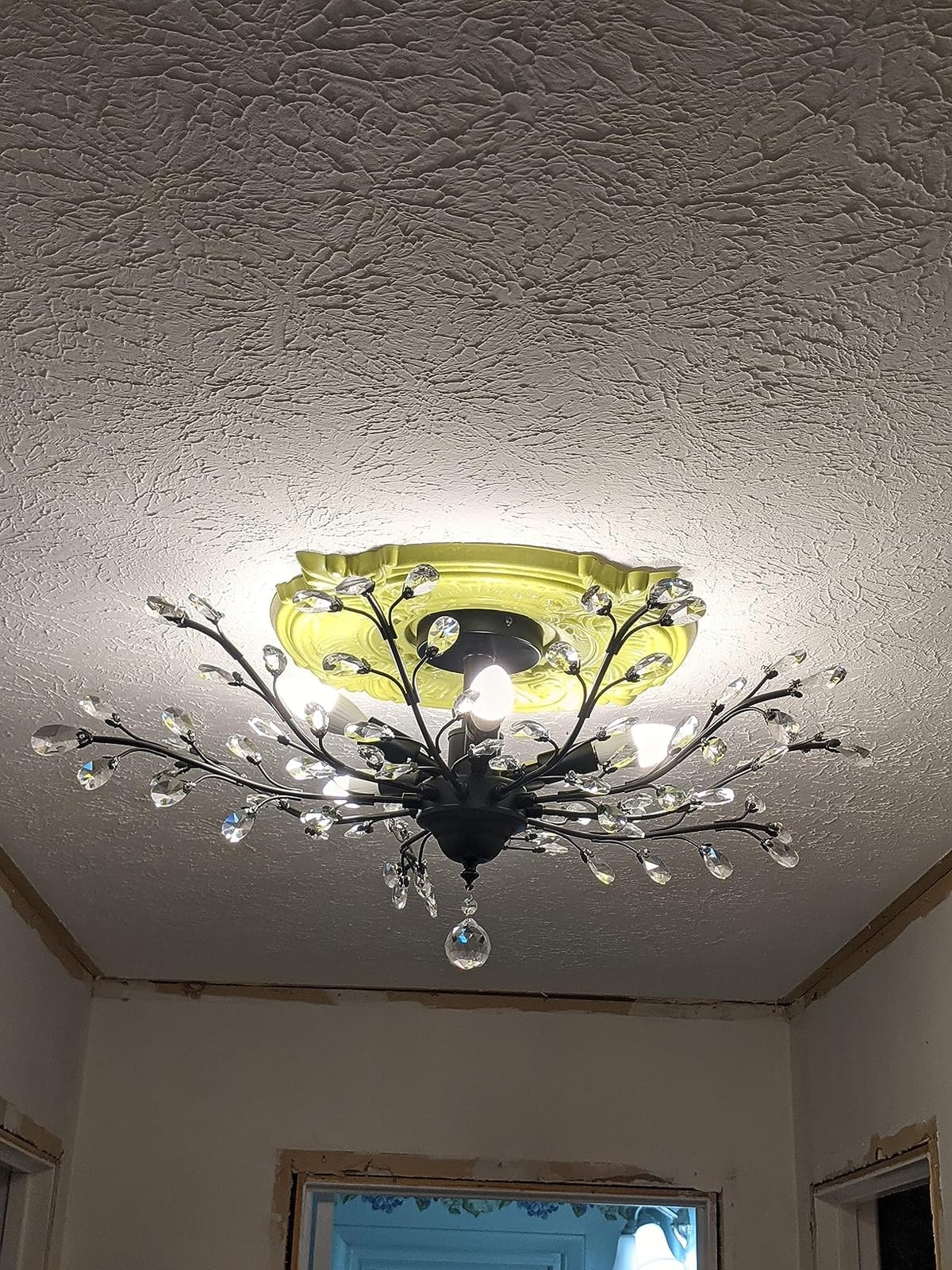 CVKASH 5 - Light Vintage Crystal Chandelier Modern Bronze Branche Ceiling Light Fixture Farmhouse for Kitchen Dining Room Living Room Bedroom Hallway Foyer customer photo 1