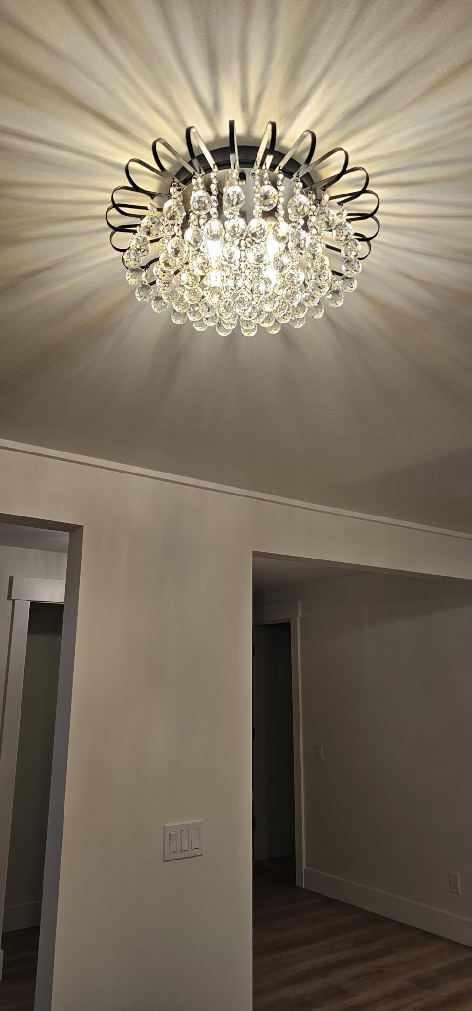 CVKASH 5 - Light Vintage Crystal Chandelier Modern Bronze Branche Ceiling Light Fixture Farmhouse for Kitchen Dining Room Living Room Bedroom Hallway Foyer customer photo 2