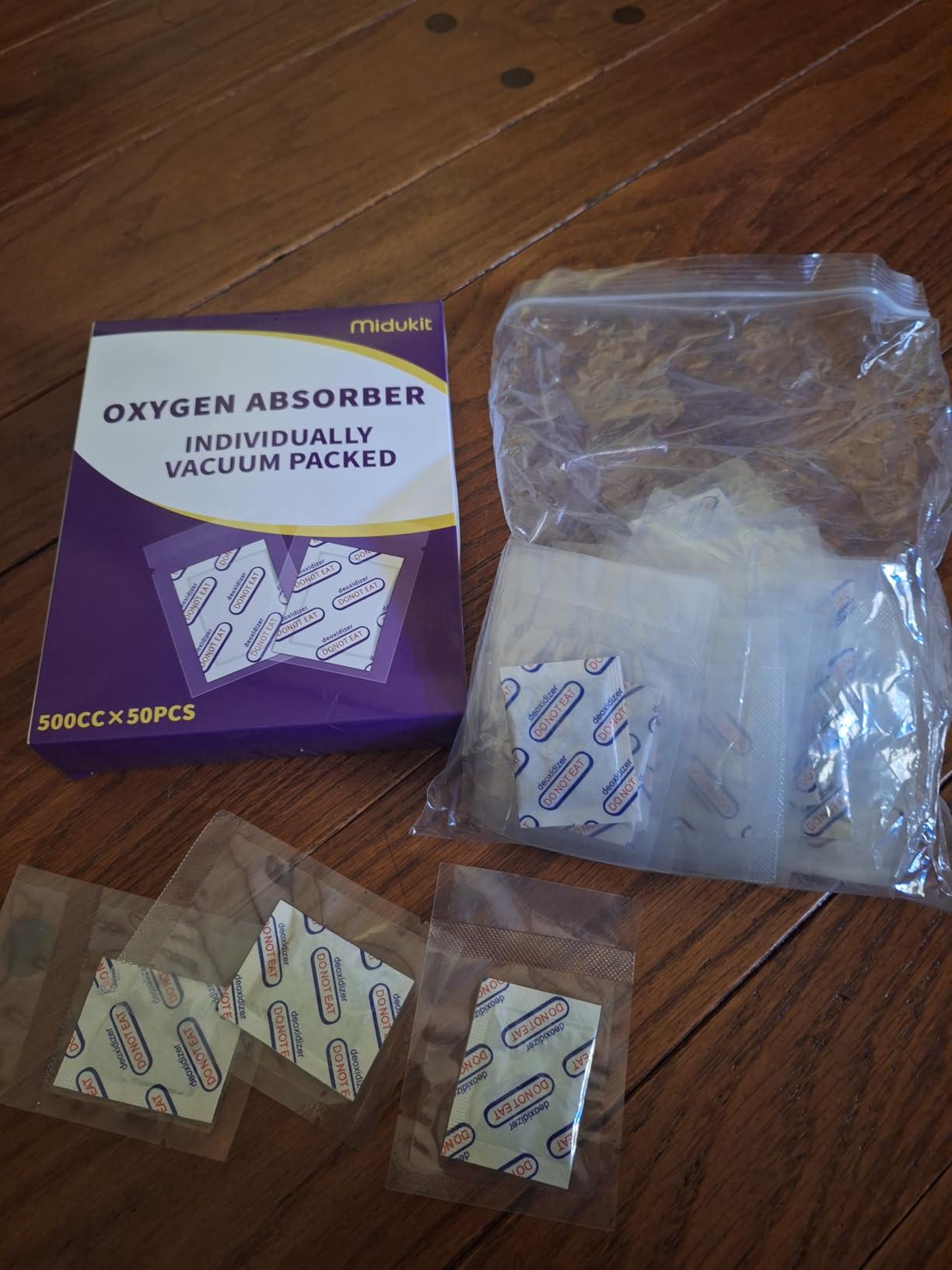 Individually Wrapped - Oxygen Absorbers for Food Storage 500cc, 50 Packs customer photo 2