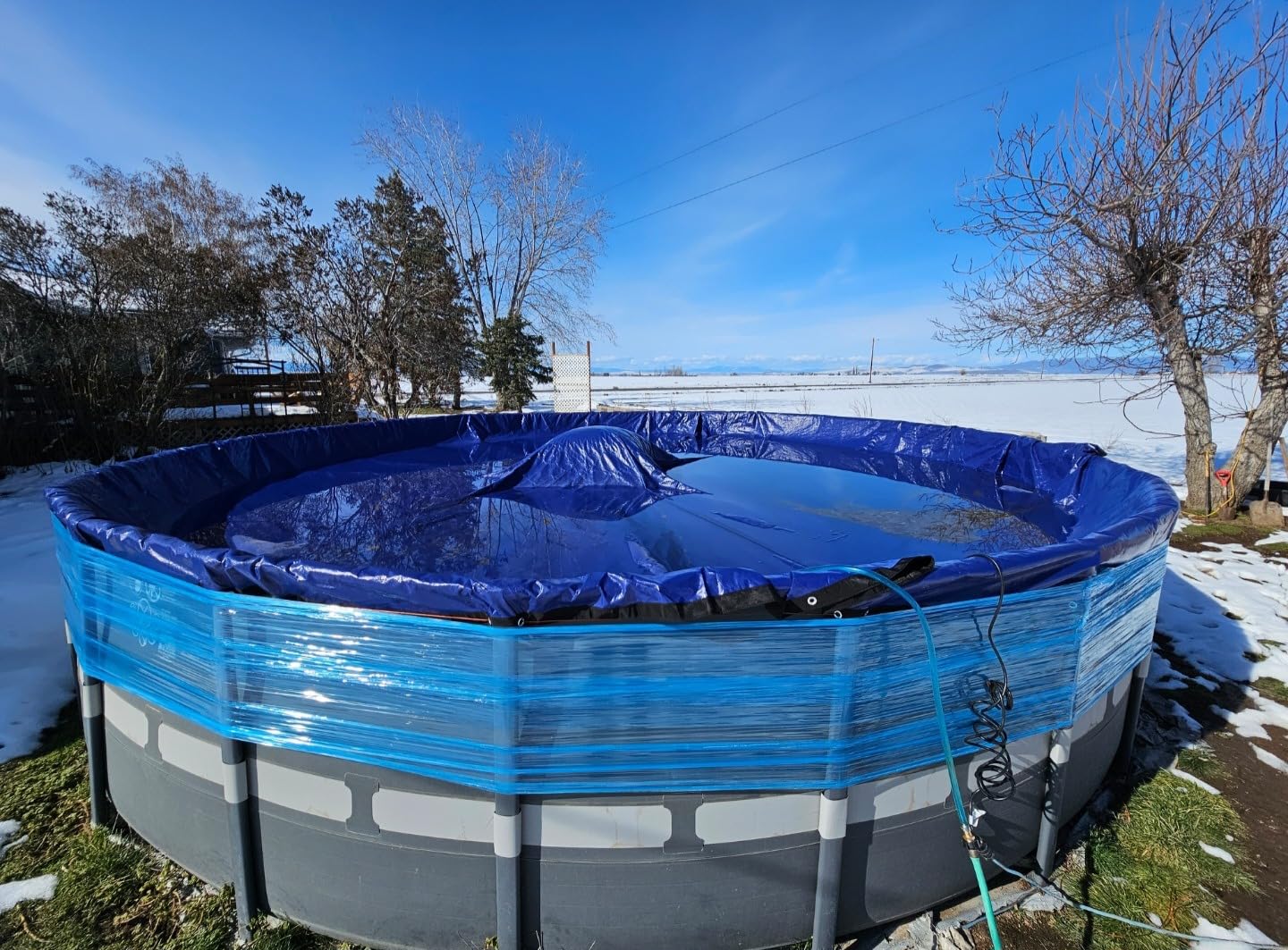 POOLHACKER 2026 Upgrade 24FT Round Winter Pool Cover for Above Ground Pools customer photo 1