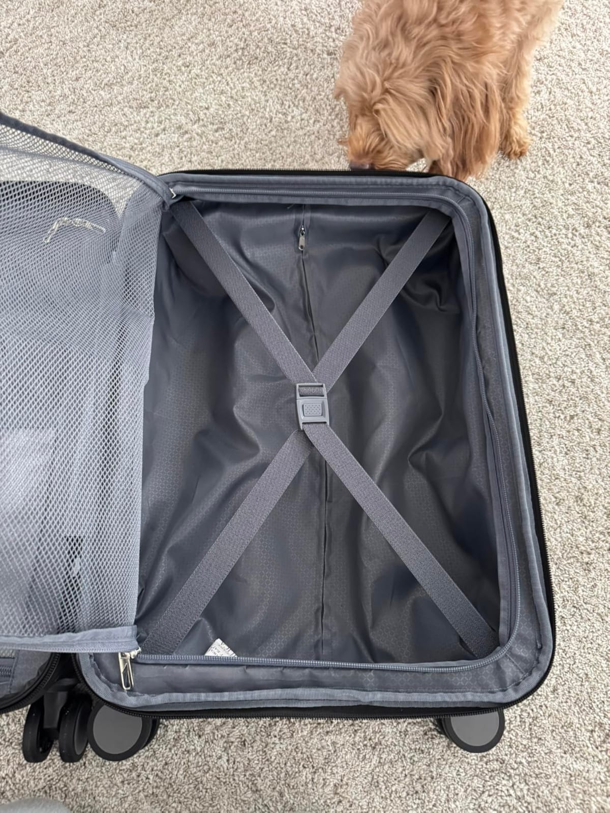 KROSER Hardside Expandable Carry On Luggage with Spinner Wheels & Built-in TSA Lock, Durable Suitcase Rolling Luggage with USB Port, Carry-On 20-Inch, Silver Grey customer photo 2
