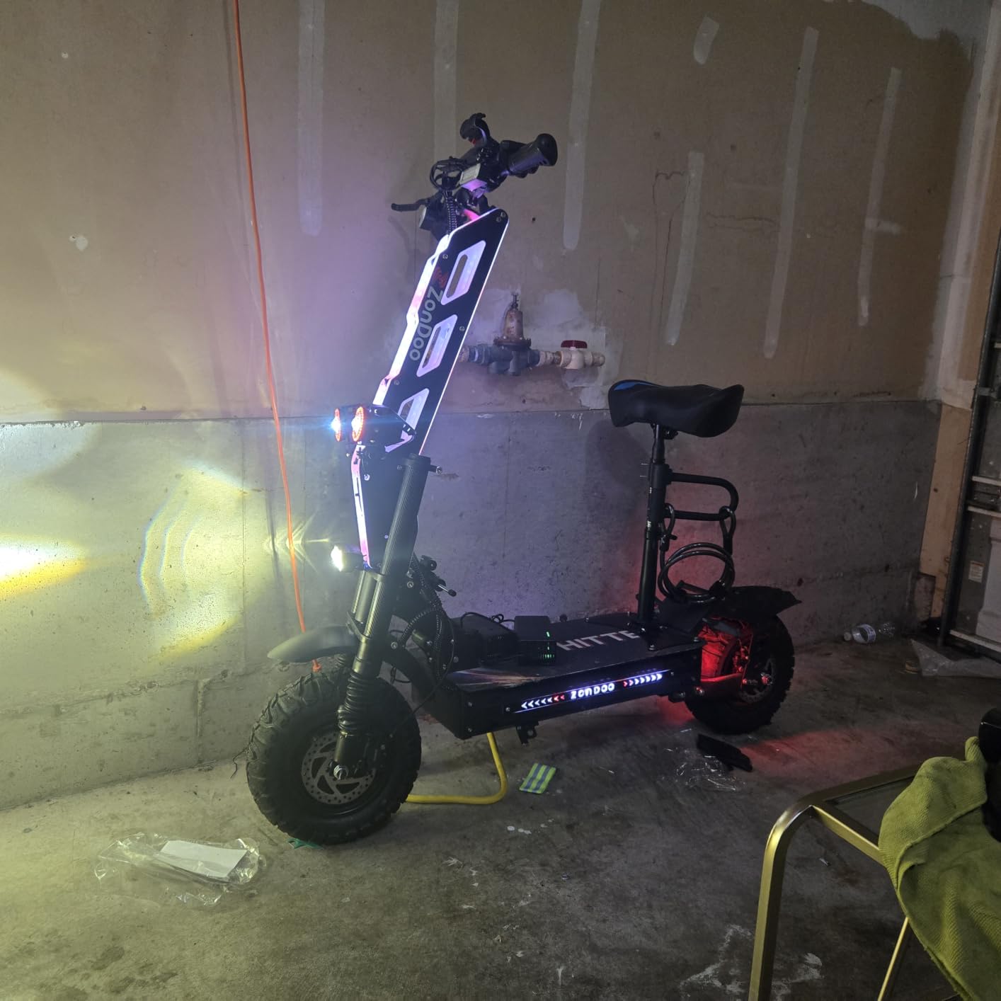 Adult Electric Scooter ZonDoo ZO03/RoadHitter Dual Motors,47/68MPH Fast Speed,50/75 Miles Long Range Off Road Tires Oil Hydraulic Brake Dual Suspensions E Scooter with Seat for Adults customer photo 1