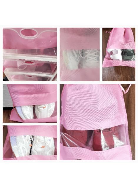 Clear Shoe Bags for Travel 5 PCS, Drawstring Travel Shoe Bags for Packing customer photo 1