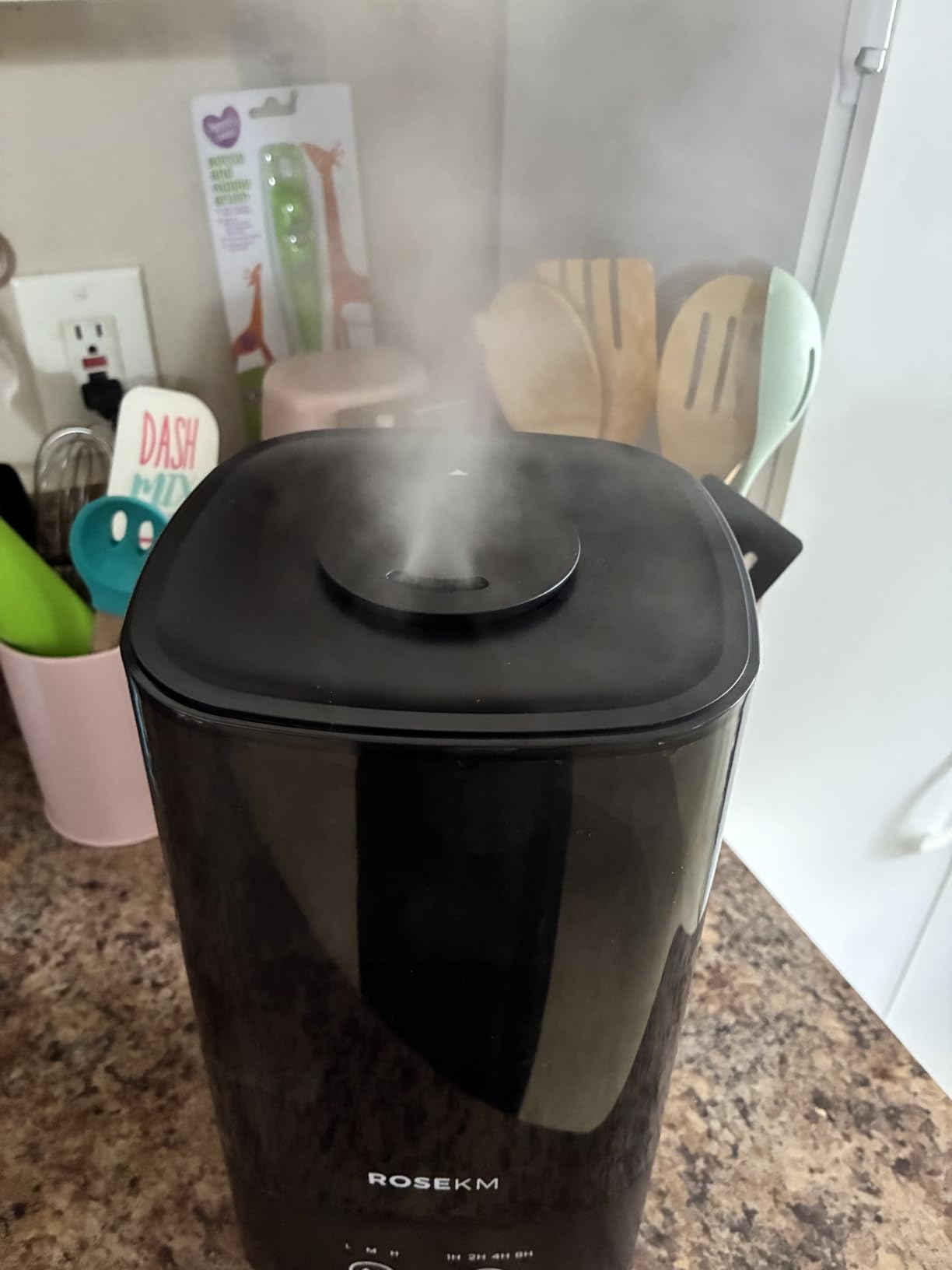 ROSEKM 1.1L Small Cool Mist Humidifier for Bedroom and Plants, Black customer photo 2