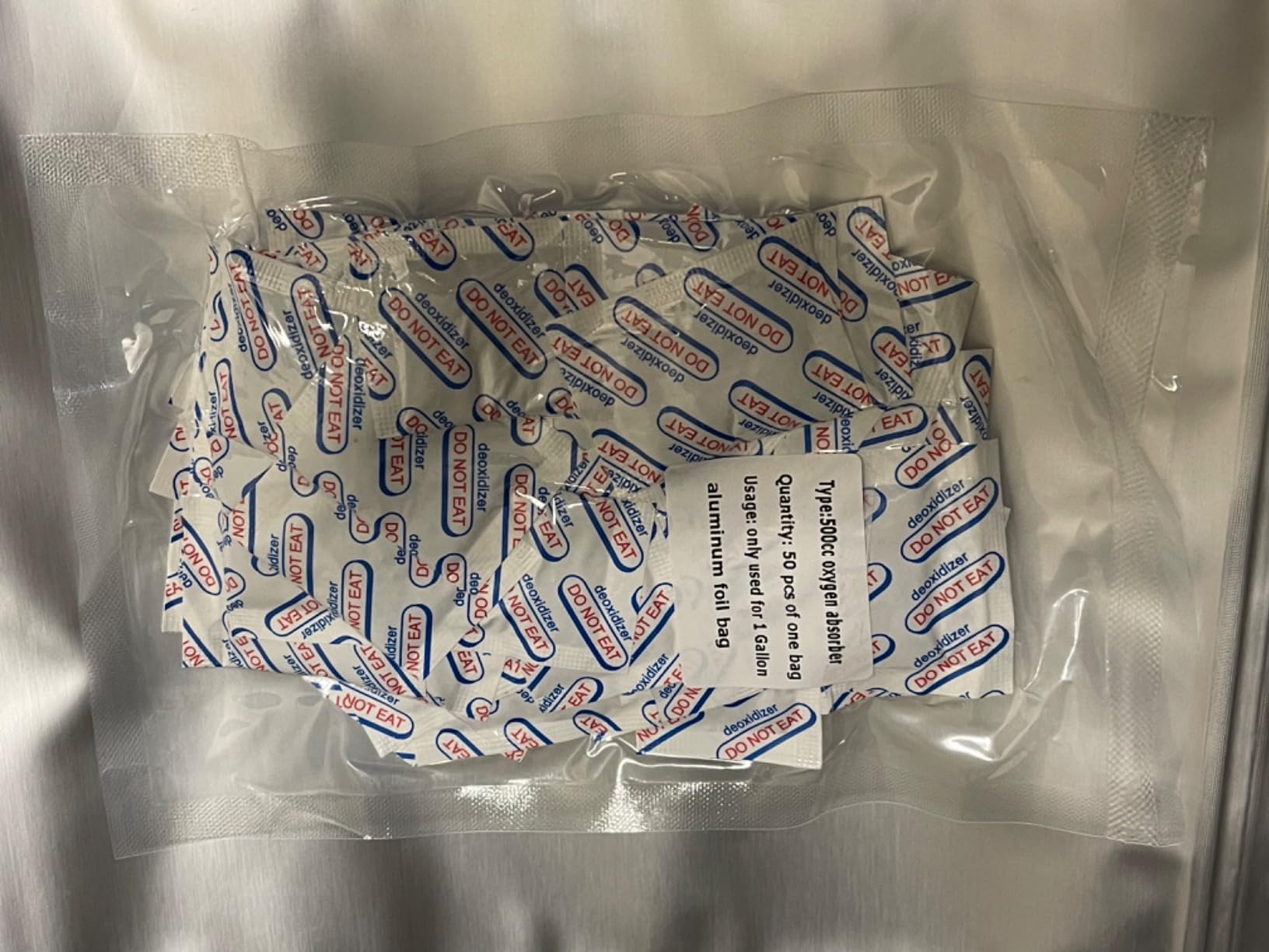 70-Pack 14 Mil Mylar Bags with Oxygen Absorbers, Gusseted 1 Gallon(10), 1 Quart(20) & 1/2 Pint(30) Bags with 500cc, 300cc & 200cc OA - Resealable Mylar Bags for Food Storage with Colourful labels customer photo 1