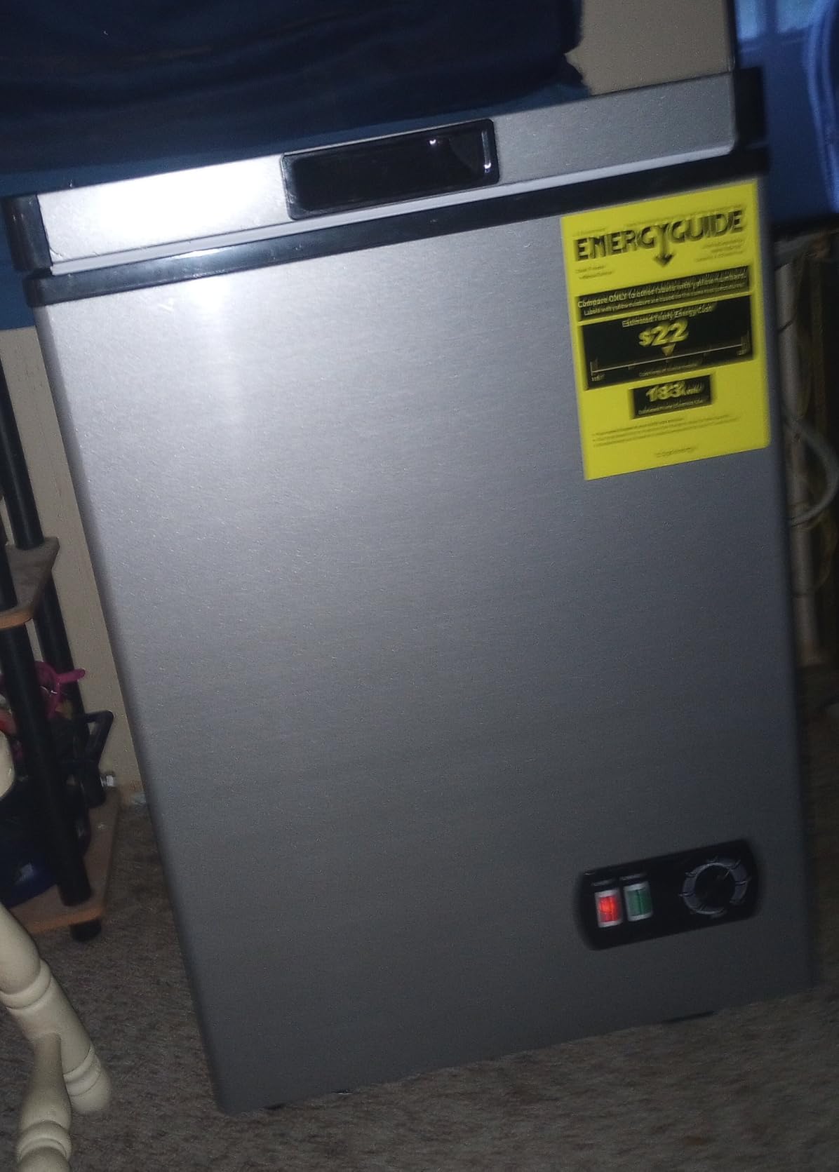 LifePlus Chest Freezer 4.0 Cubic Feet with Removable Storage Basket, Deep Freezer 7 Adjustable Temperature, Energy Saving, Super Quiet for Garage, Office, Kitchen, or Apartment customer photo 1