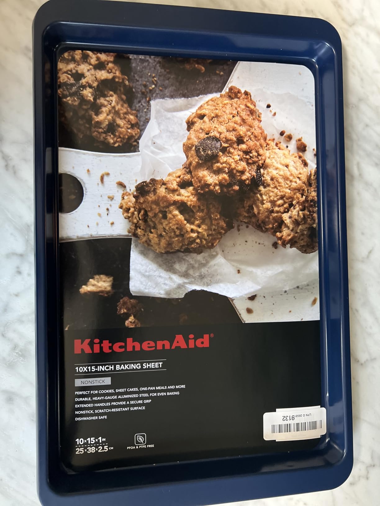 KitchenAid 9x13in Nonstick Aluminized Steel Baking Sheet, Contour Silver customer photo 1