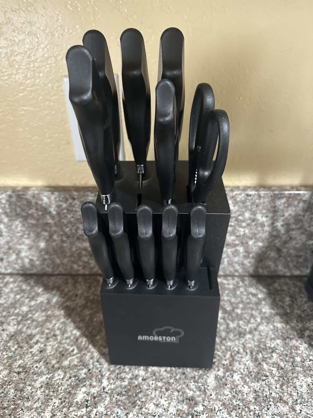 Knife Set, 15 Pieces Kitchen Knife Set with Built in Sharpener, High Carbon German Stainless Steel Knife Block Set, Dishwasher Safe, Fathers Day Gift for Men customer photo 2