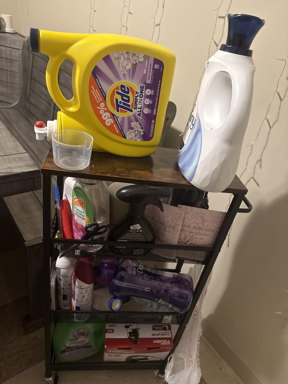 OKZEST 4-Tier Slim Rolling Storage Cart for Kitchen, Laundry Room, Bathroom customer photo 2