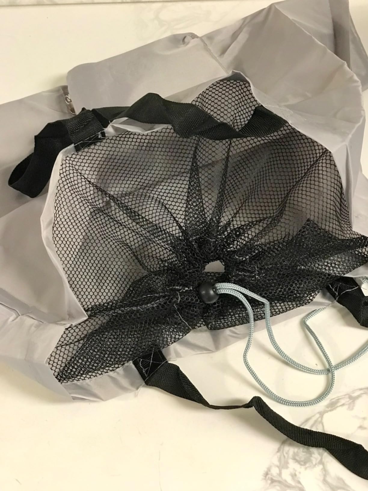 2 Packs Travel Laundry Bags, CLEADUS Foldable Dirty Clothes Bag 【Upgraded】 with Drawstring Mesh, Handles, and Carabiner, Portable, Suitable for Travel, Gym, Camping (Black) customer photo 2