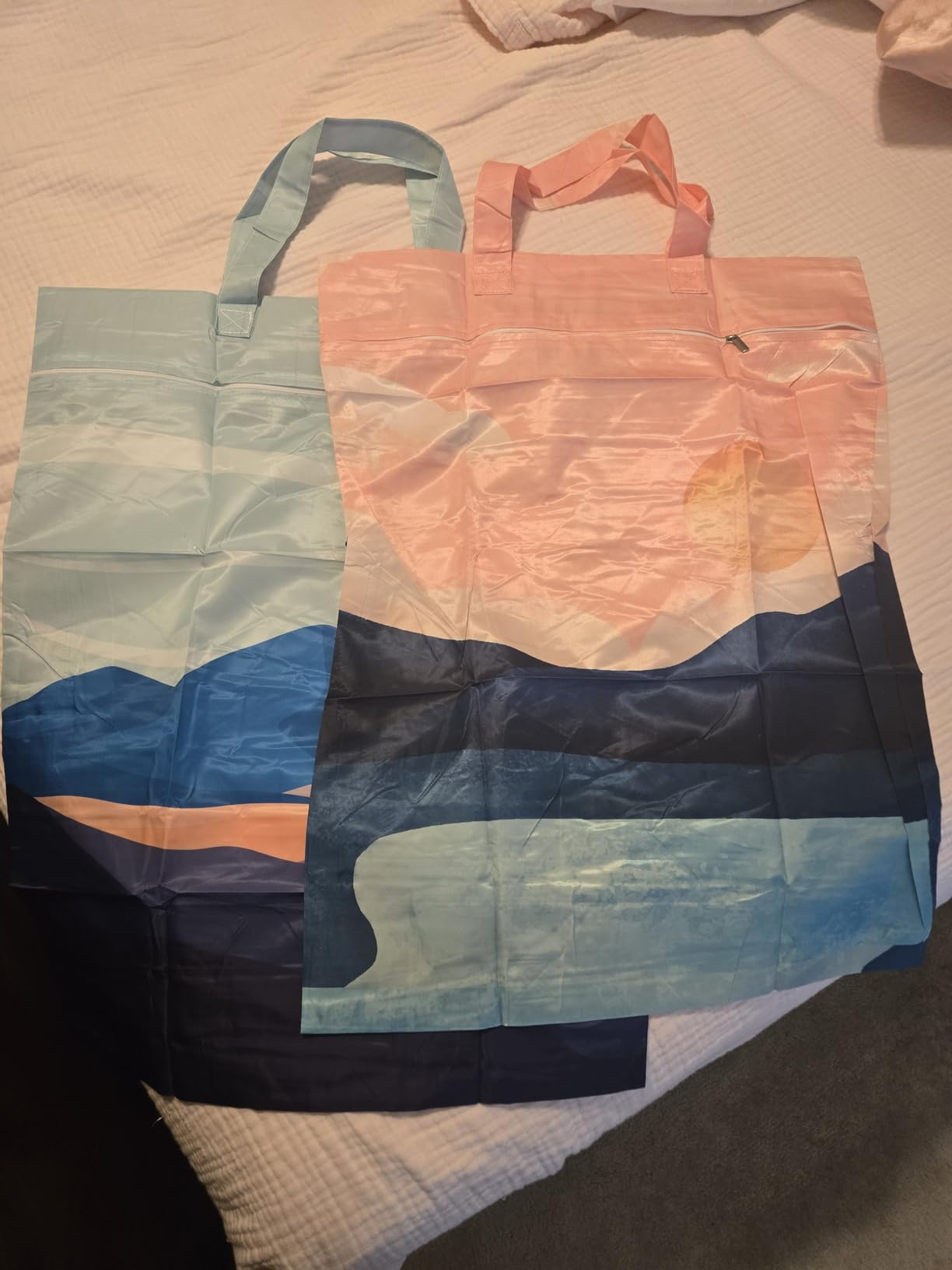 2 Pcs Large Travel Laundry Bags - Waterproof with Handle, Washable Dirty Clothes Bags for Travel, Wet & Dry Use, Bathing Suit & Gym Clothes Laundry, Swimming Pool & College Dorm customer photo 2