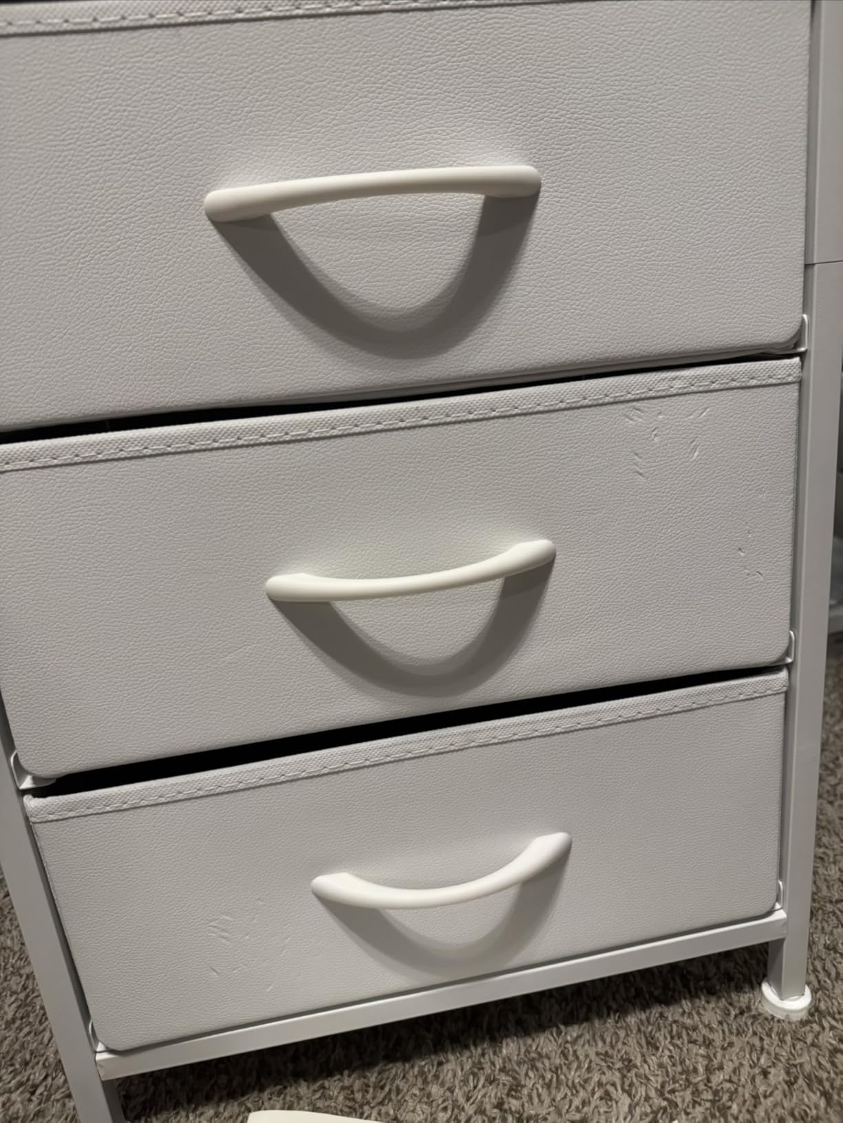 Somdot Nightstand with 2 Drawers, Charging Station & LED Light customer photo 1