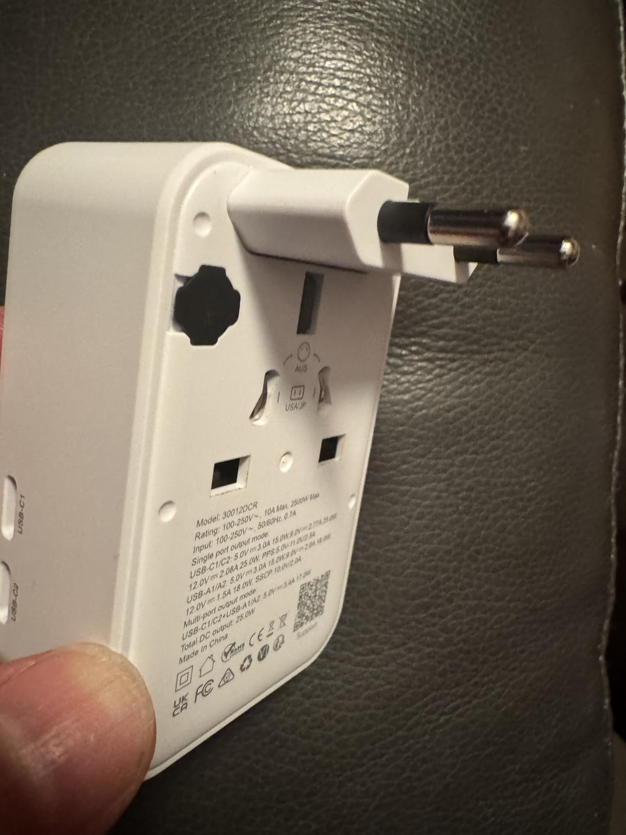 Universal Travel Adapter, 2 USB-C & 1 USB-A, Cover 200+ Countries customer photo 1