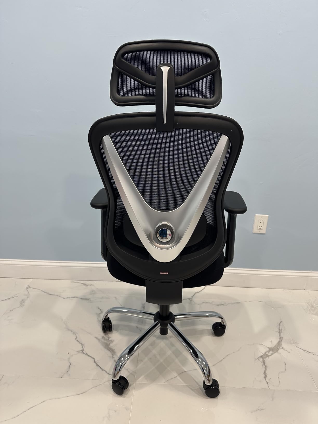HOLLUDLE Ergonomic Mesh Office Chair, V Back Desk Chair with 2D Headrest customer photo 1