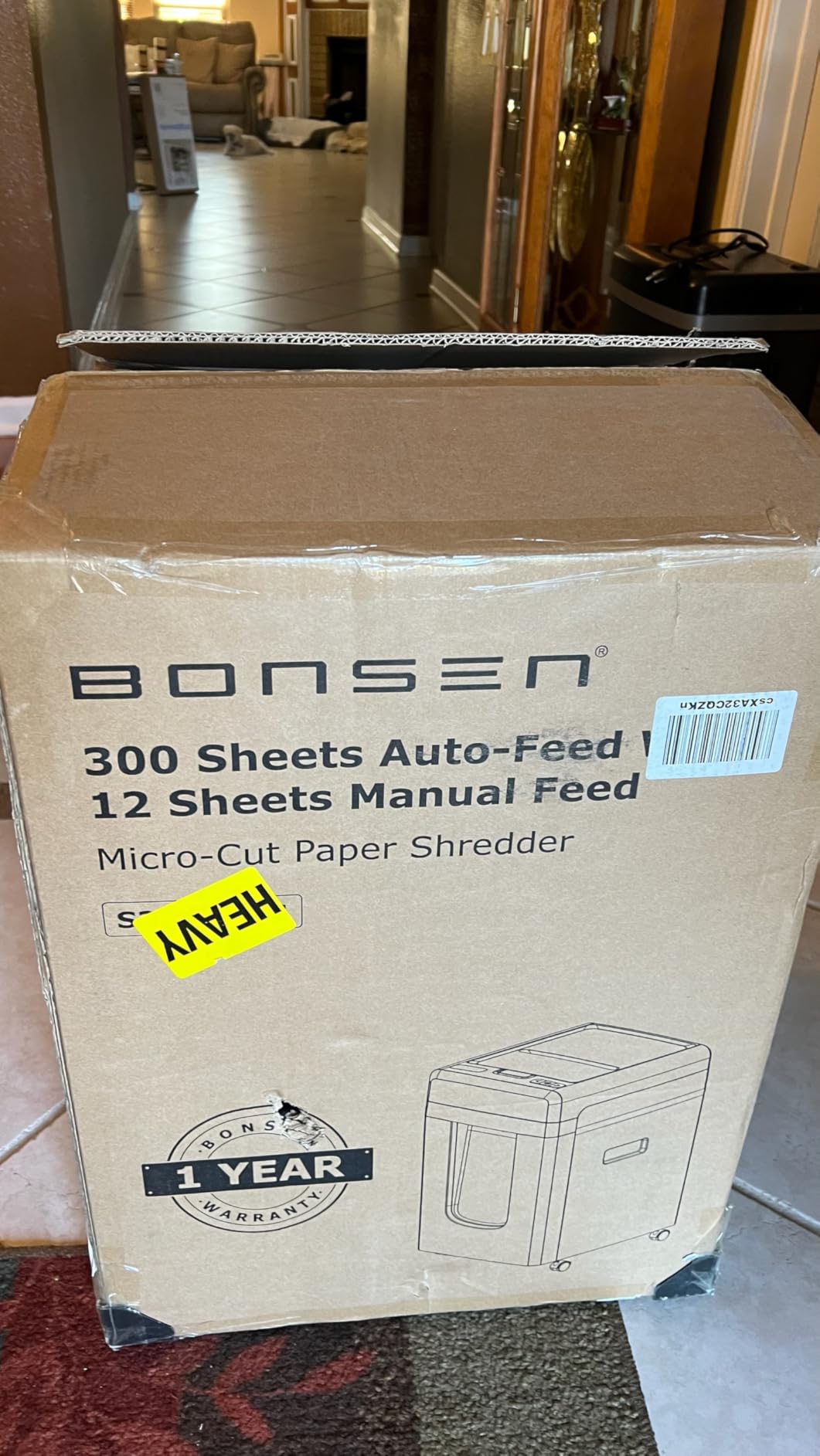 BONSEN 300-Sheet Auto Feed Micro Cut Heavy Duty Paper Shredder for Office customer photo 1