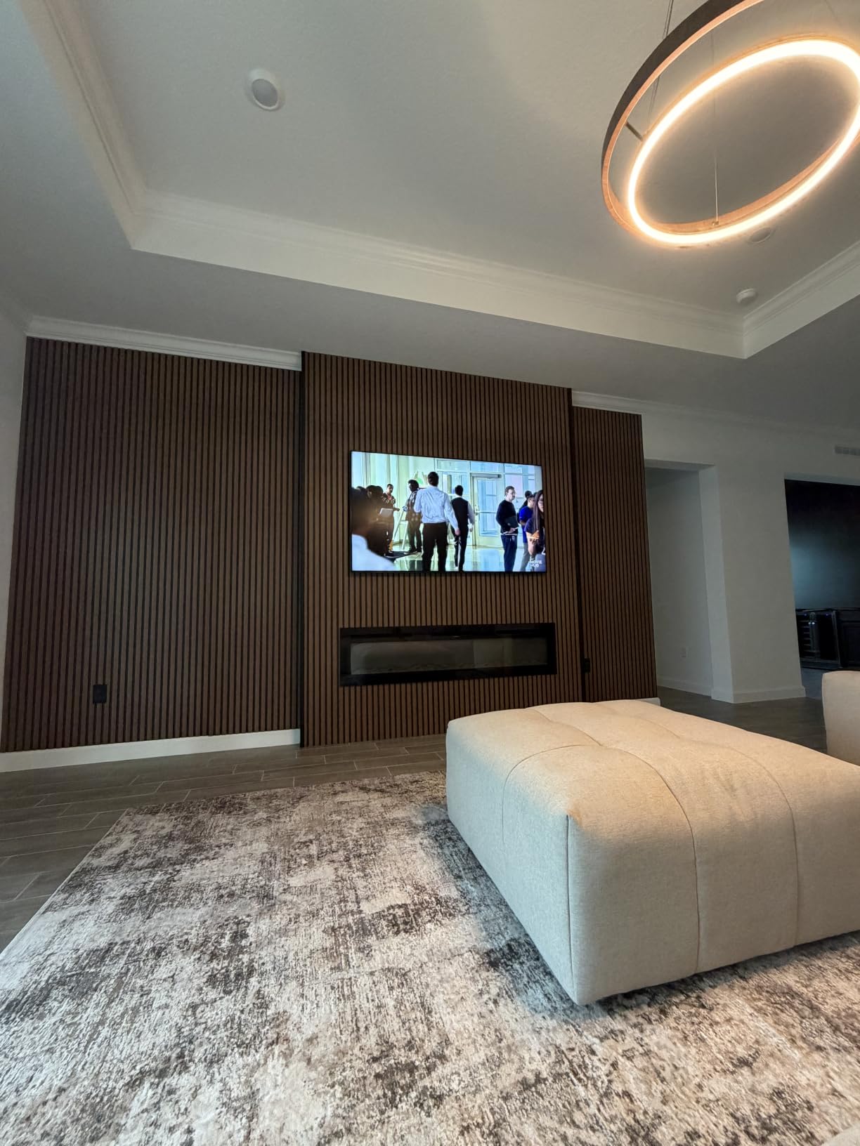 EUHOMY 50 Inch Electric Fireplace Recessed and Wall Mounted customer photo 1