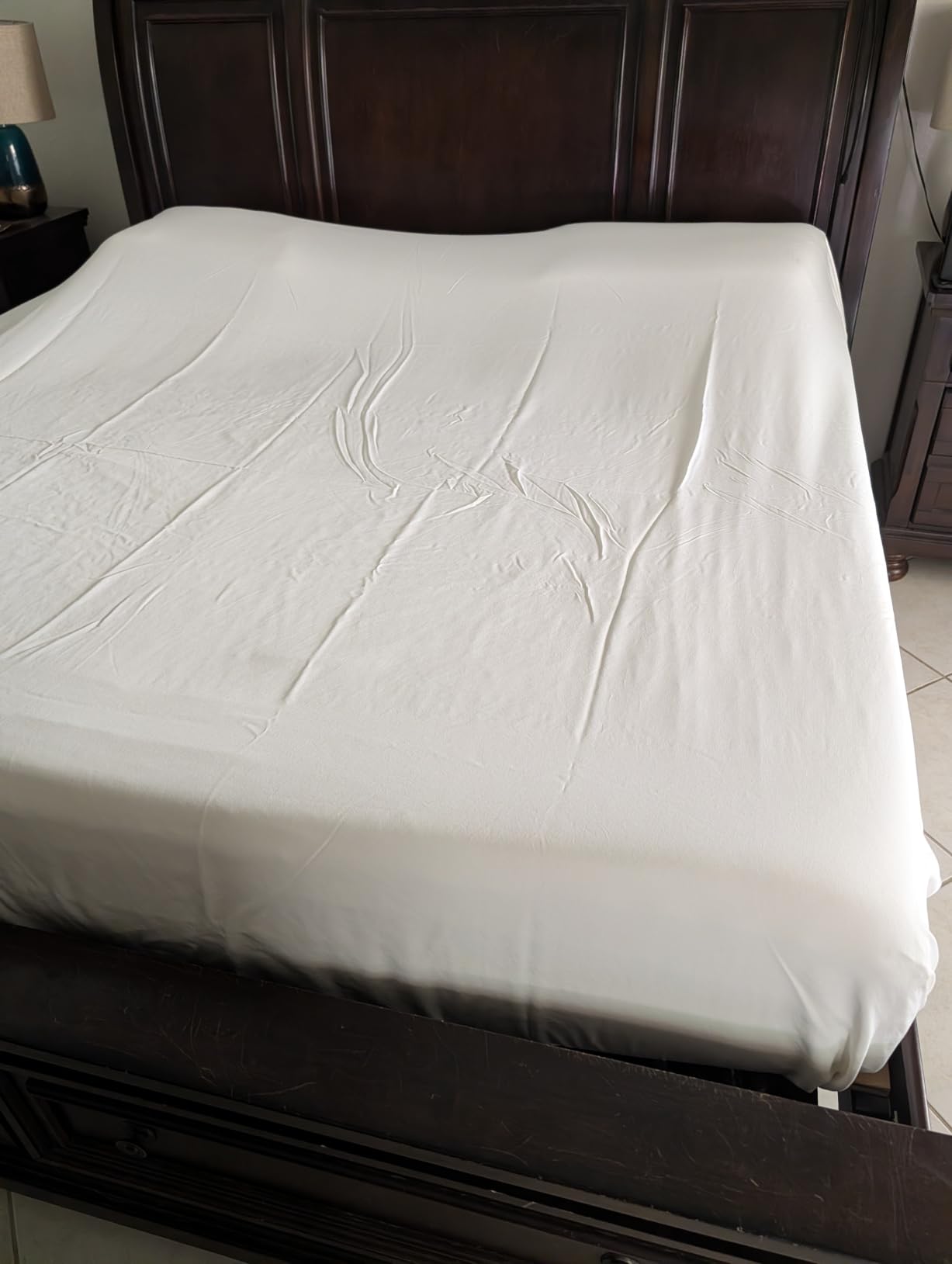 Pure Bamboo Queen Sheets, Genuine 100% Organic Viscose Derived from Bamboo Bed Sheet Set, Luxuriously Soft & Cooling, Double Stitching, 2 Year Quality Promise (Queen, Birch) customer photo 2