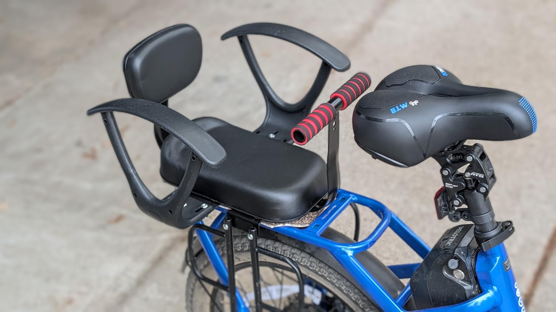 2026 Rear Child Bike Seat,Kids Seat for Adult Bike, Toddlers Rear Mount Bike seat Design for Children Aged 2 to 8 Years Old, Rear Frame Mounted Baby Bike Seats Kids Safety Upgrade customer photo 1