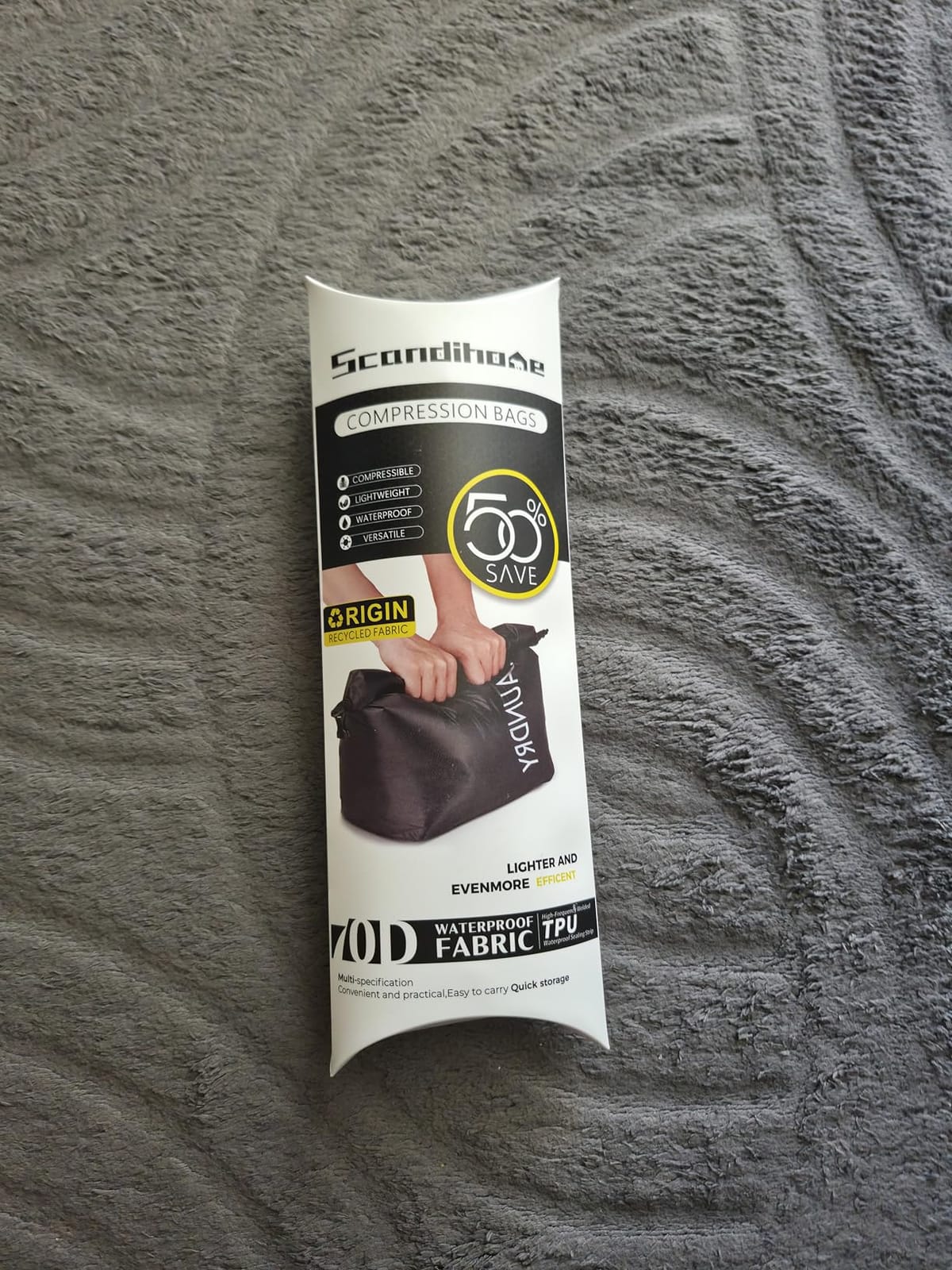 Compression Travel Laundry Bag for Dirty Clothes, Pump-Free Laundry Bag customer photo 1