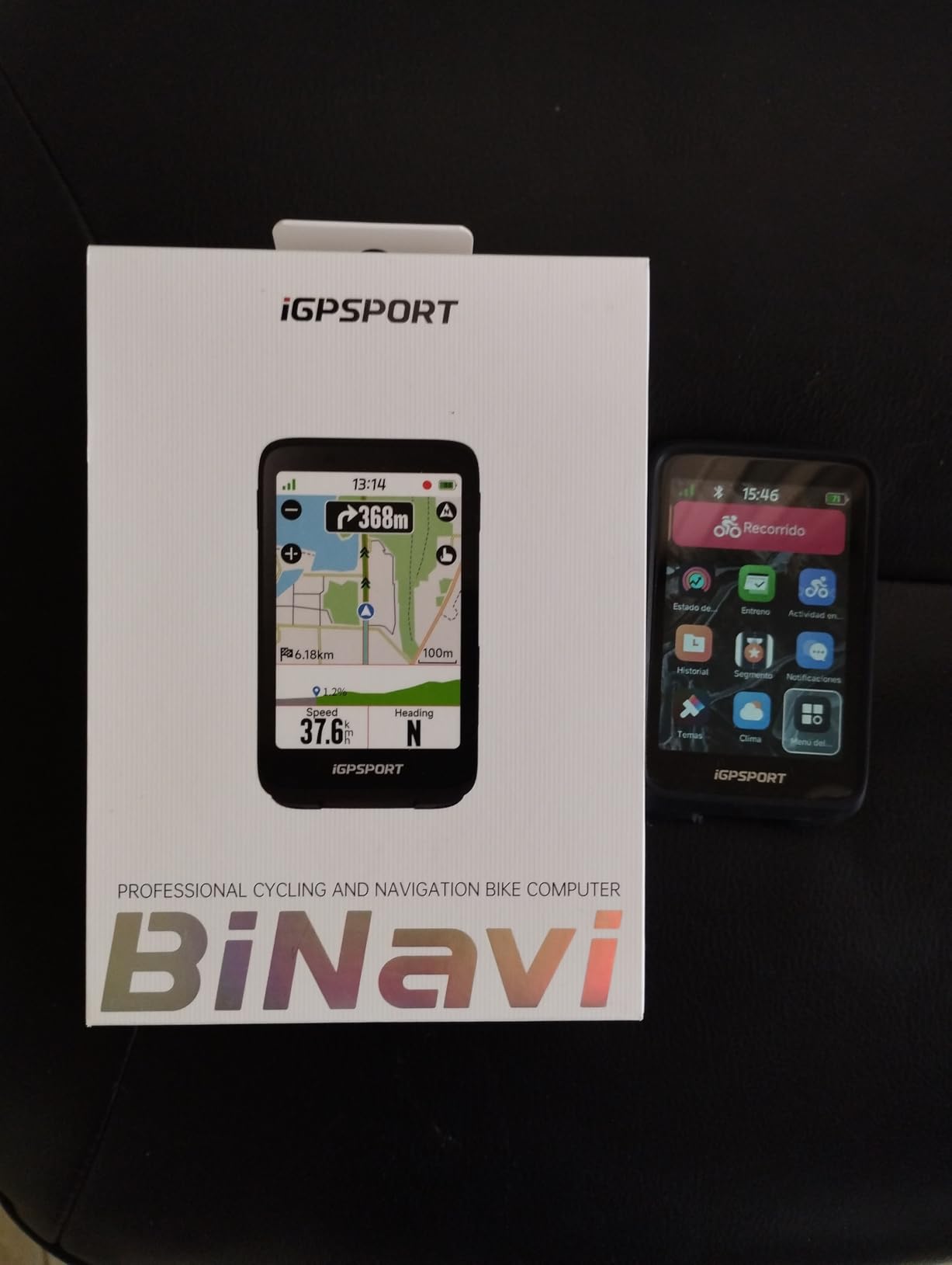 iGPSPORT BiNavi Bike Computer, 3.5‘’ Touch Screen Map Navigation Music Control Climb Tips, Wireless GPS Cycling Computer customer photo 2