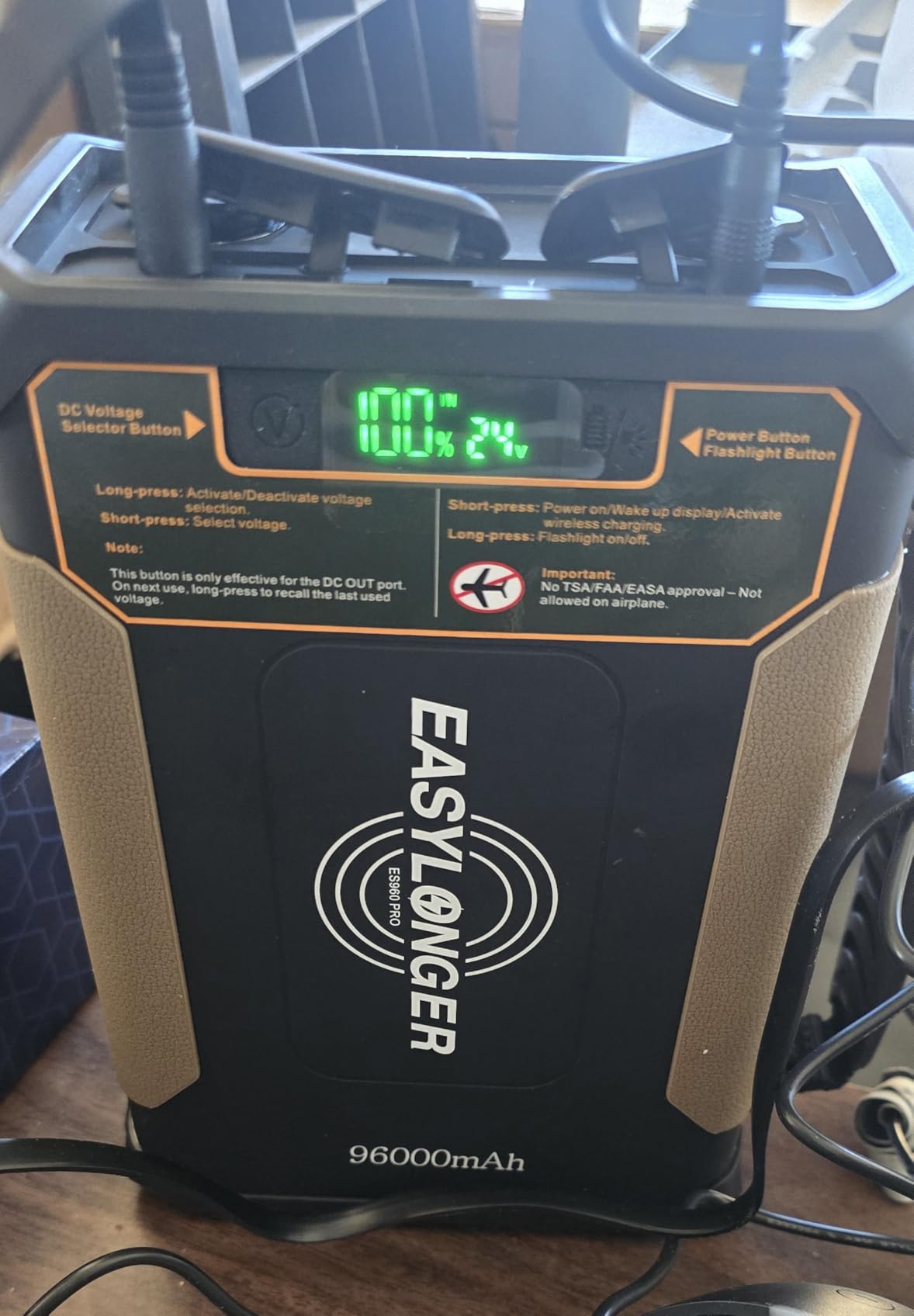EASYLONGER CPAP Battery Backup ES960 PRO, 297.6Wh LiFePO4 Battery Pack customer photo 2