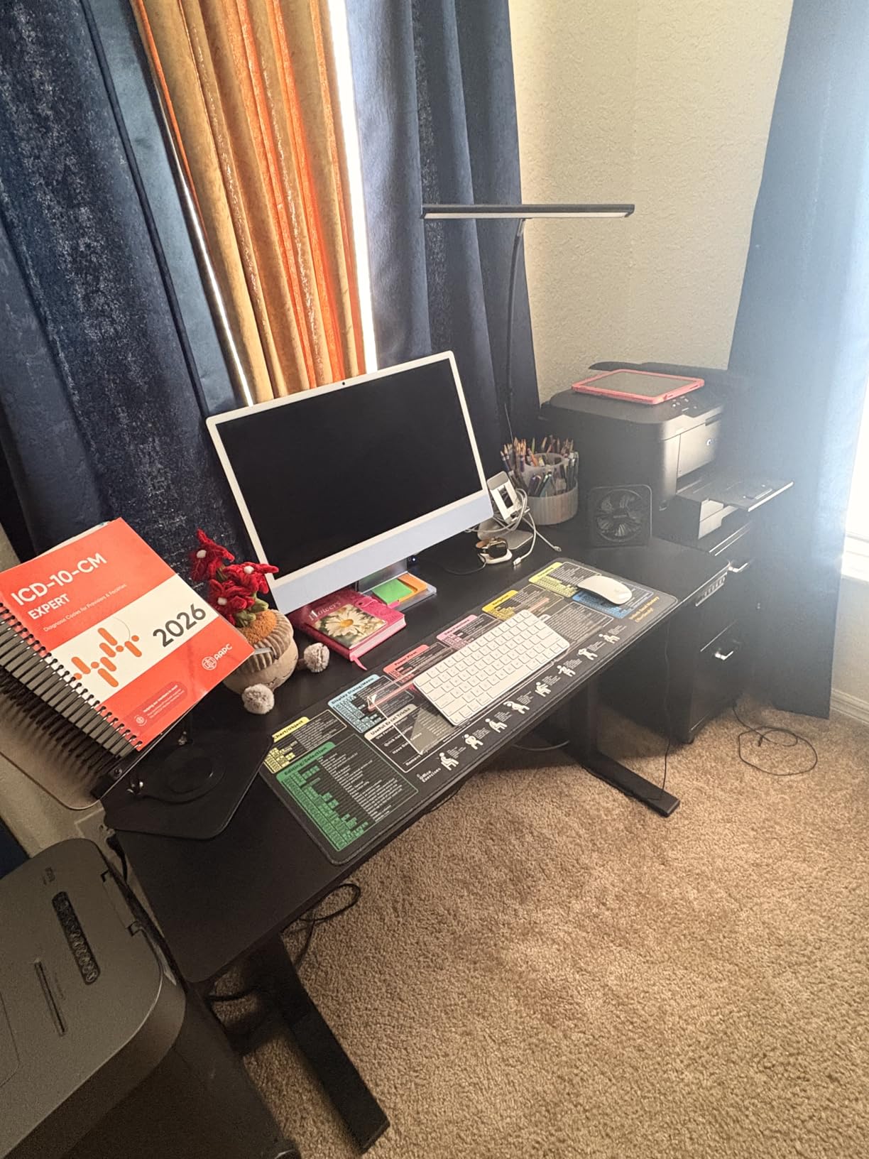 SIAGO 48 x 24 Inch Electric Standing Desk, 0.8 Inch Thick Tabletop customer photo 1