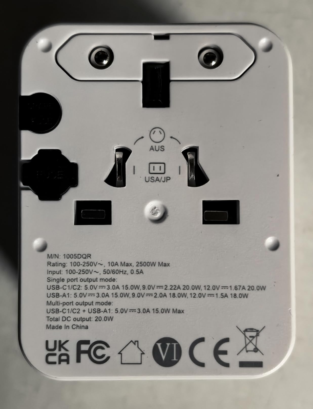 Hero International Travel Power Adapter – Universal Plug for Europe, UK, US, Asia, AUS, 100+ Countries | 2 USB-C & 1 USB-A customer photo 1