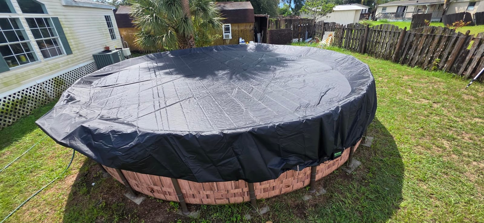 QH.HOME 550D 18 Ft Round Winter Pool Cover Tear Resistant Heavy Duty Fabric customer photo 1