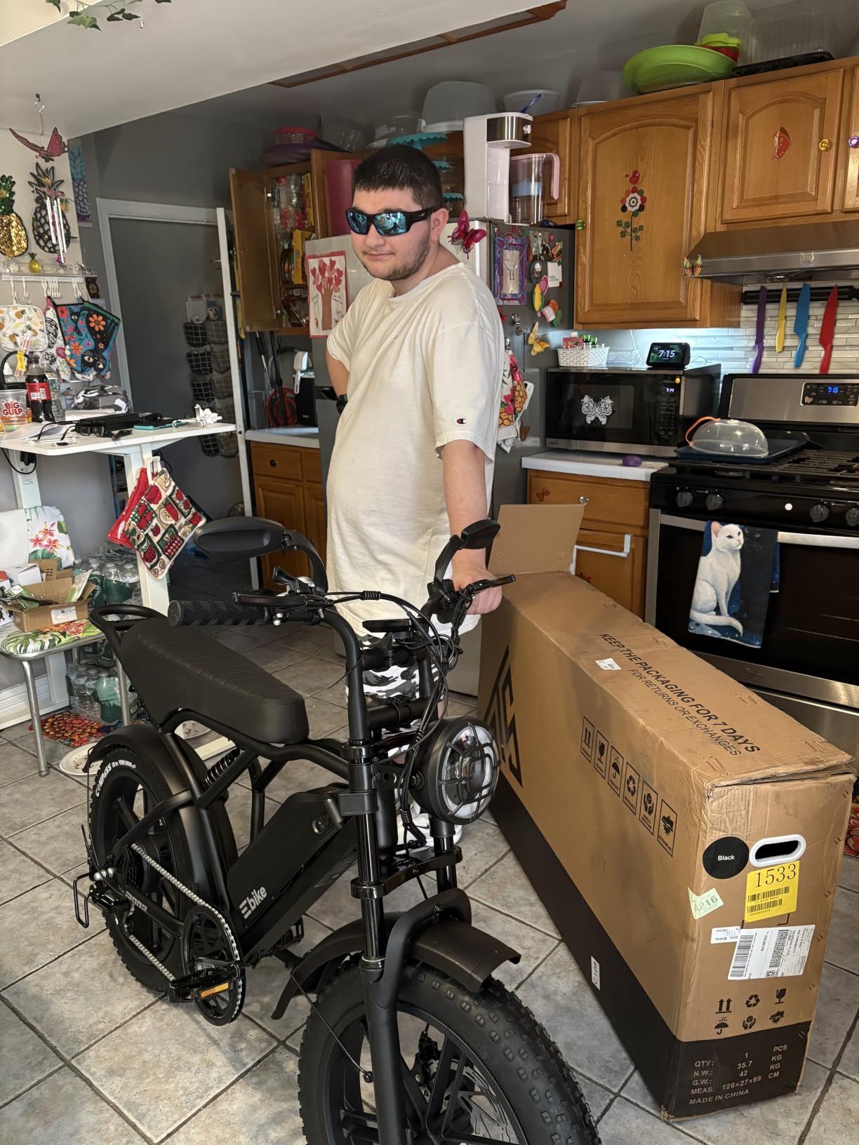 TST Electric Bike for Adults, 48V 15/25 Ah Battery, 2000W Peak Motor, 28MPH customer photo 1