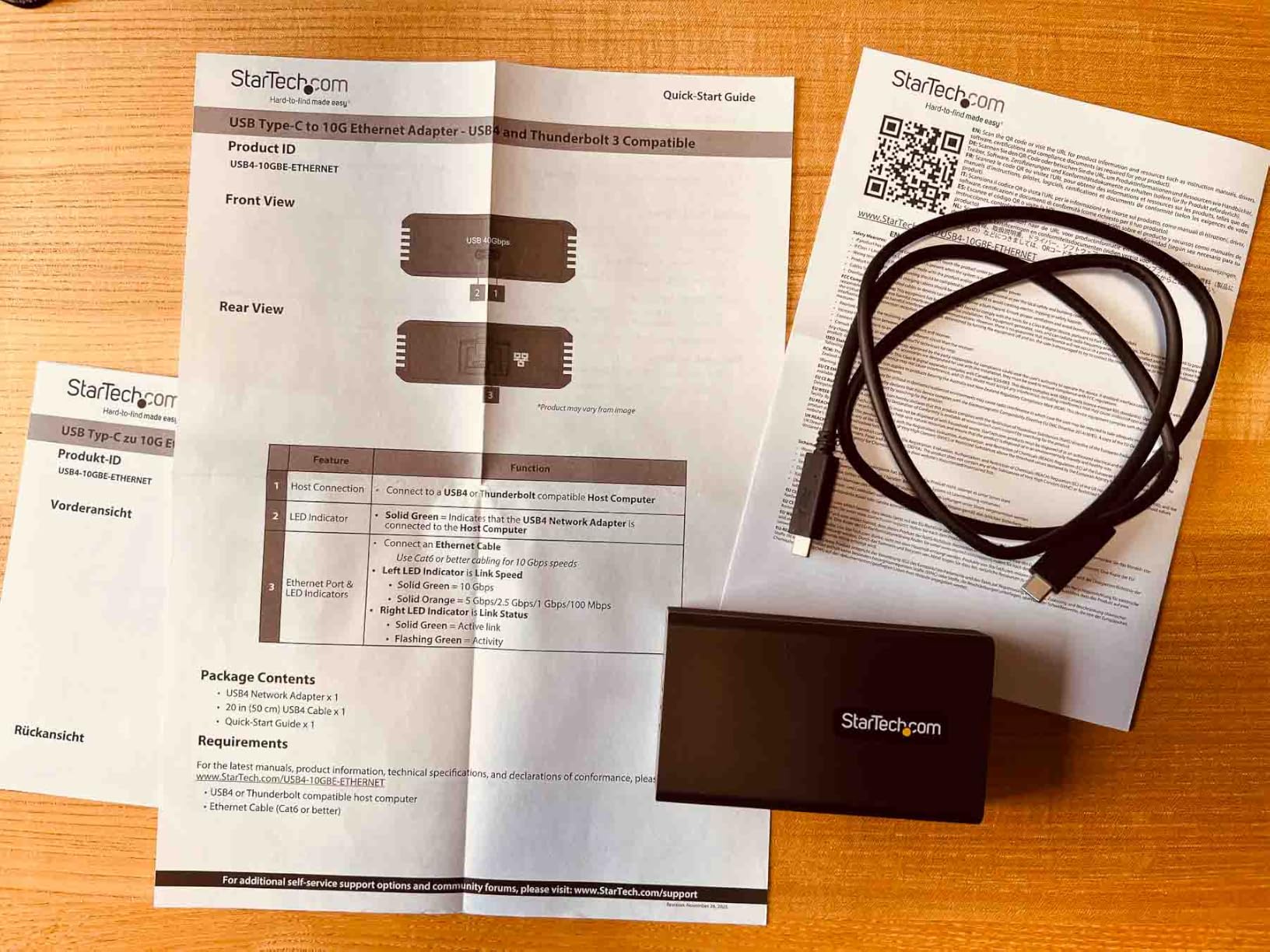 StarTech 10GbE USB4 Ethernet Adapter, Thunderbolt 3/4/5, Multi-Gigabit, TAA customer photo 1