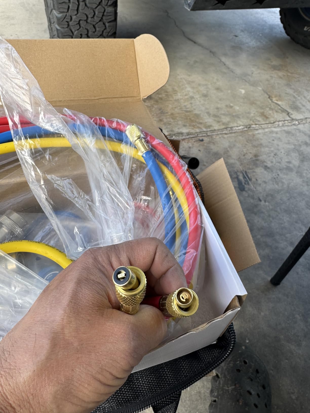 BACOENG 4 CFM 1/3HP AC Vacuum Pump and R1234yf Gauge Set customer photo 1