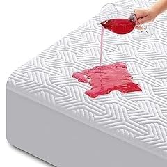 King Size Mattress Topper Viscose Made from Bamboo, Extra Thick Quilted Pillow Top, Naturally Cooling & Breathable for Hot Sleepers, Back Pain Relief, Deep Pocket Skirt Fits 6-18