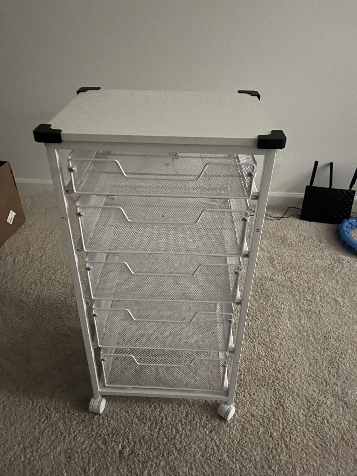 4 Tier Narrow Kitchen Rolling Cart, 9.1