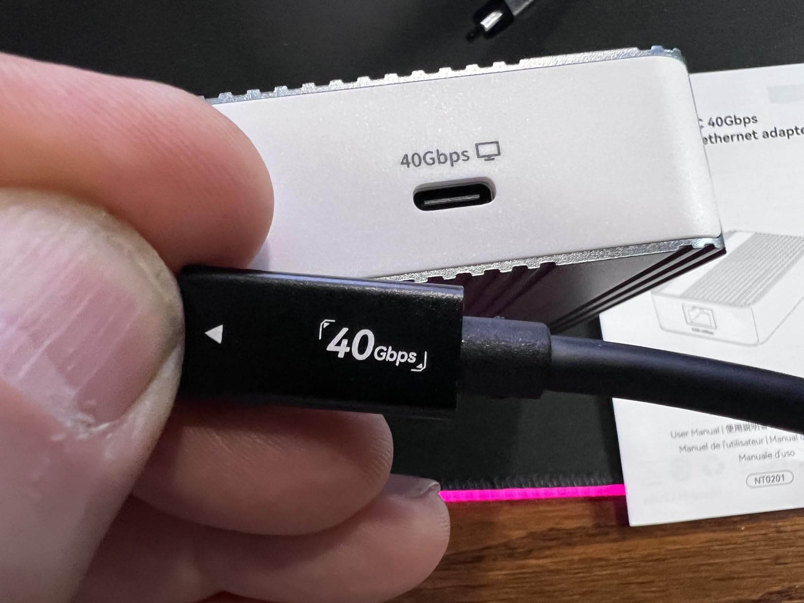 ACASIS USB C to 10Gb Ethernet Adapter Aluminum Housing customer photo 2